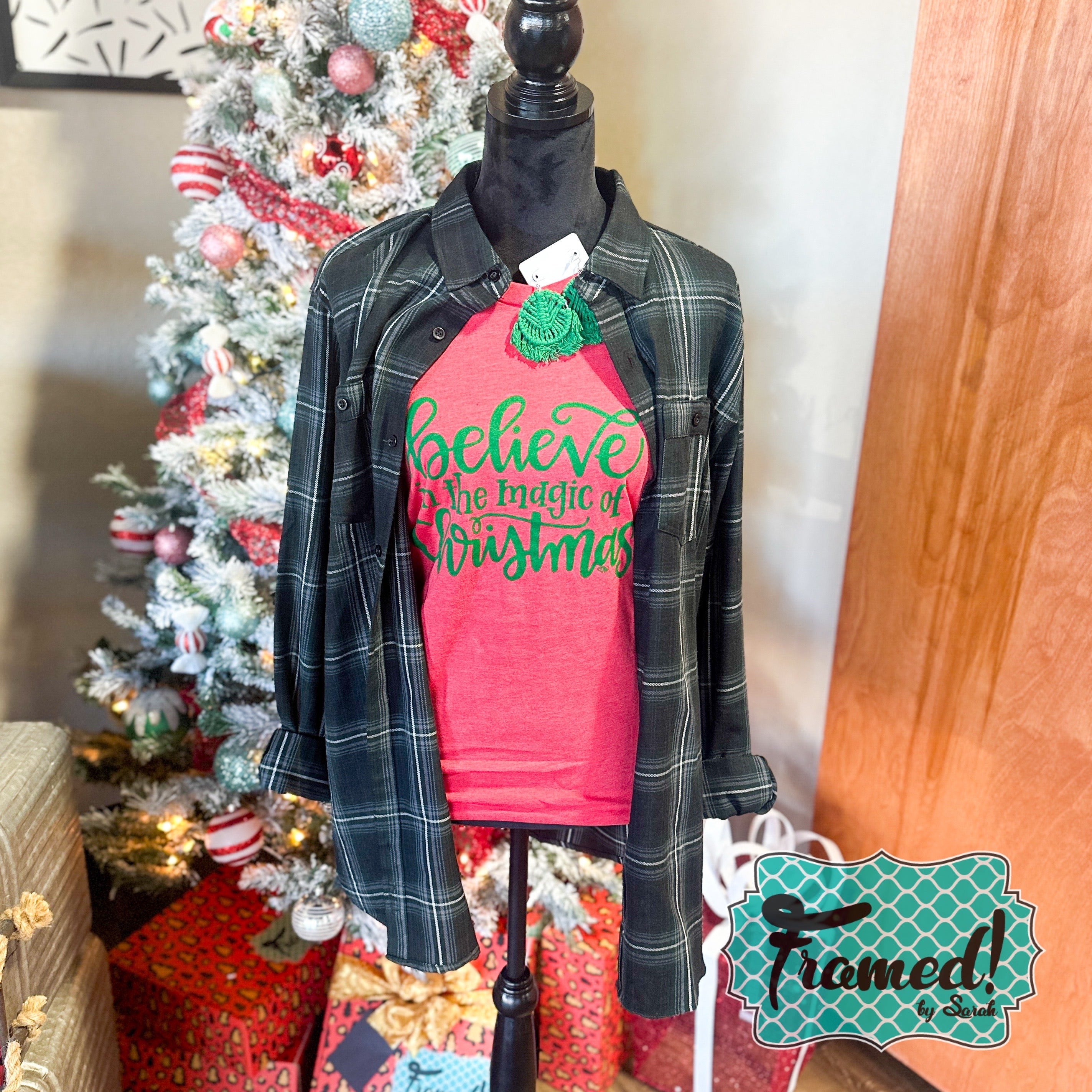 Dark Green Long Sleeve Flannel