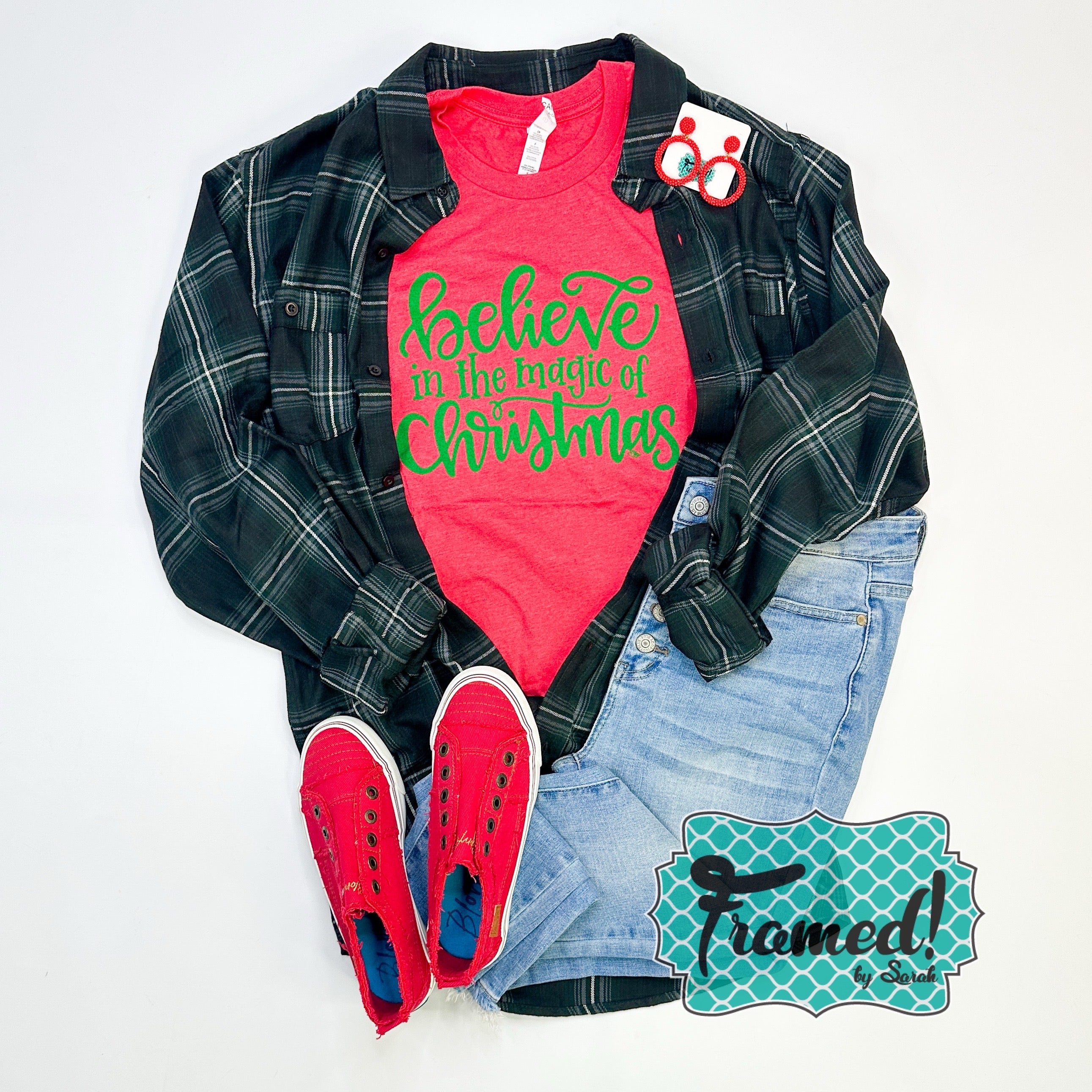 Dark Green Long Sleeve Flannel