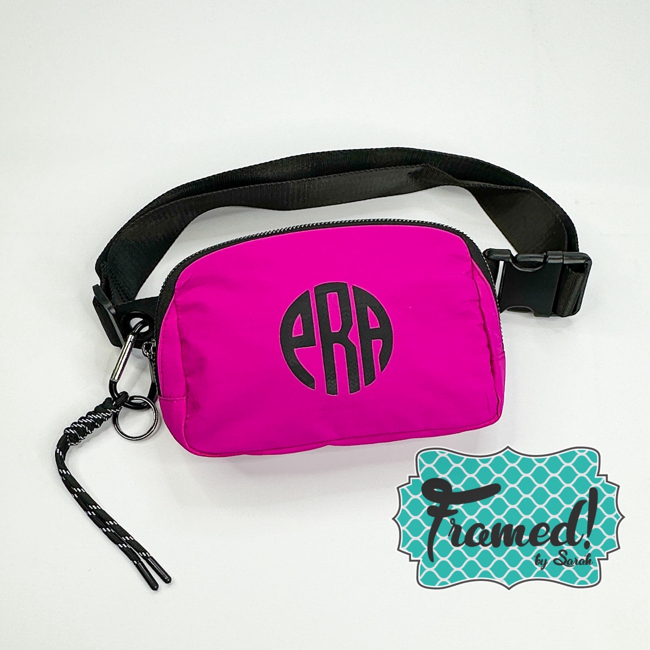 Fuchsia Monogrammed Belt Bag