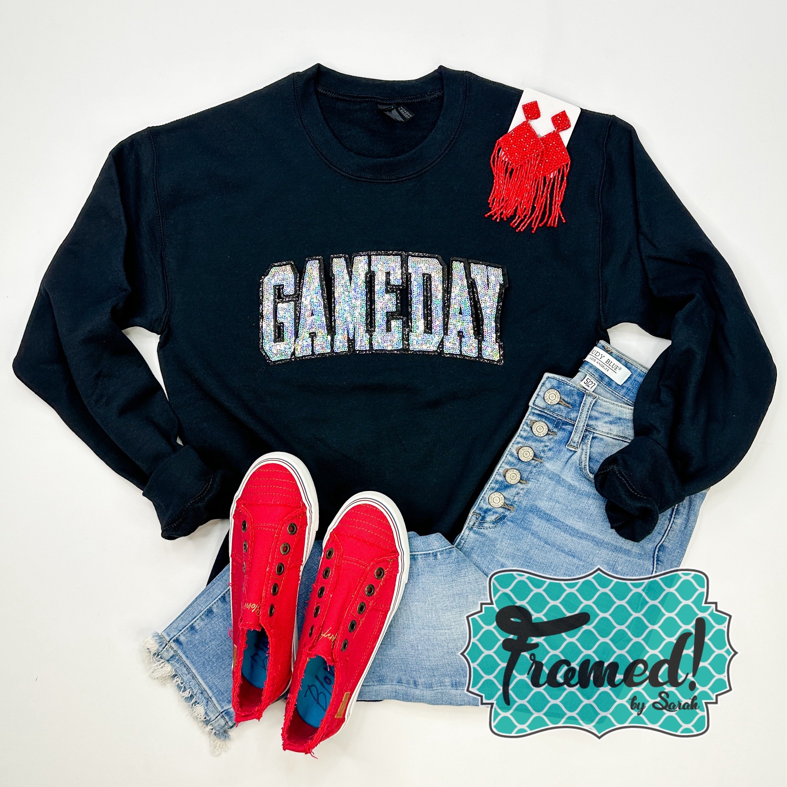 Glitter Game Day Sweatshirt