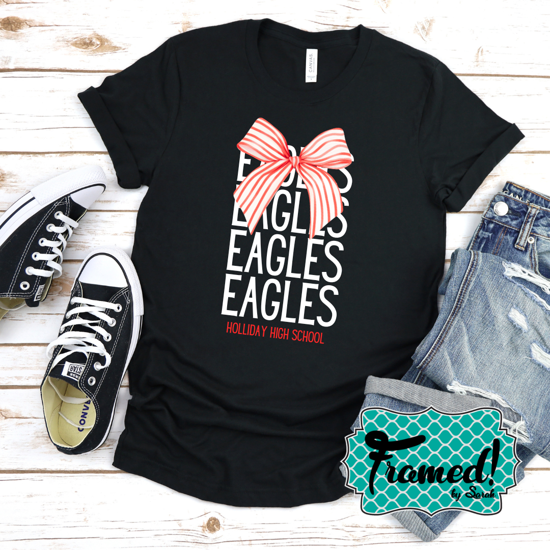 Team Name with Bow Spirit Tees
