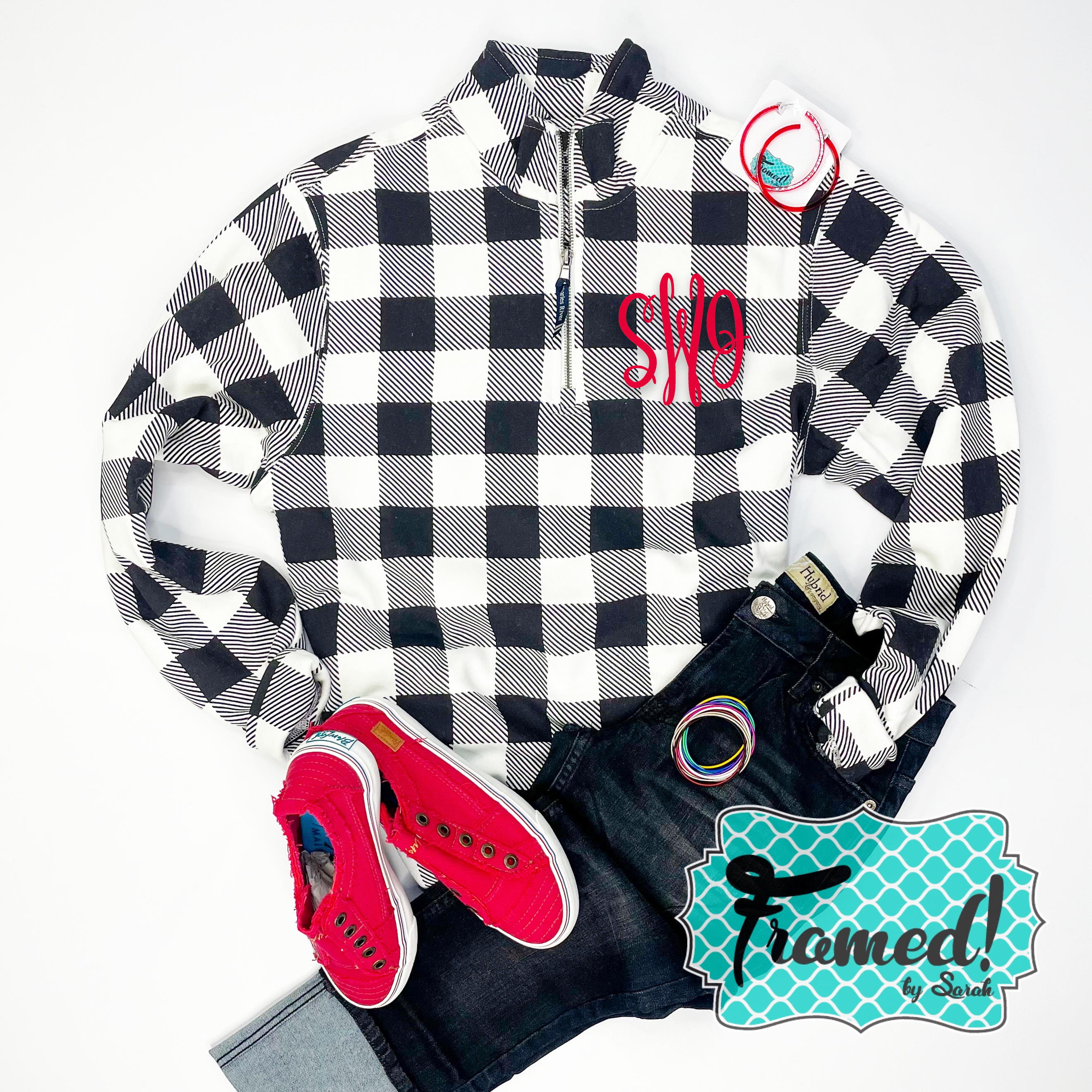 Buffalo plaid 2025 quarter zip