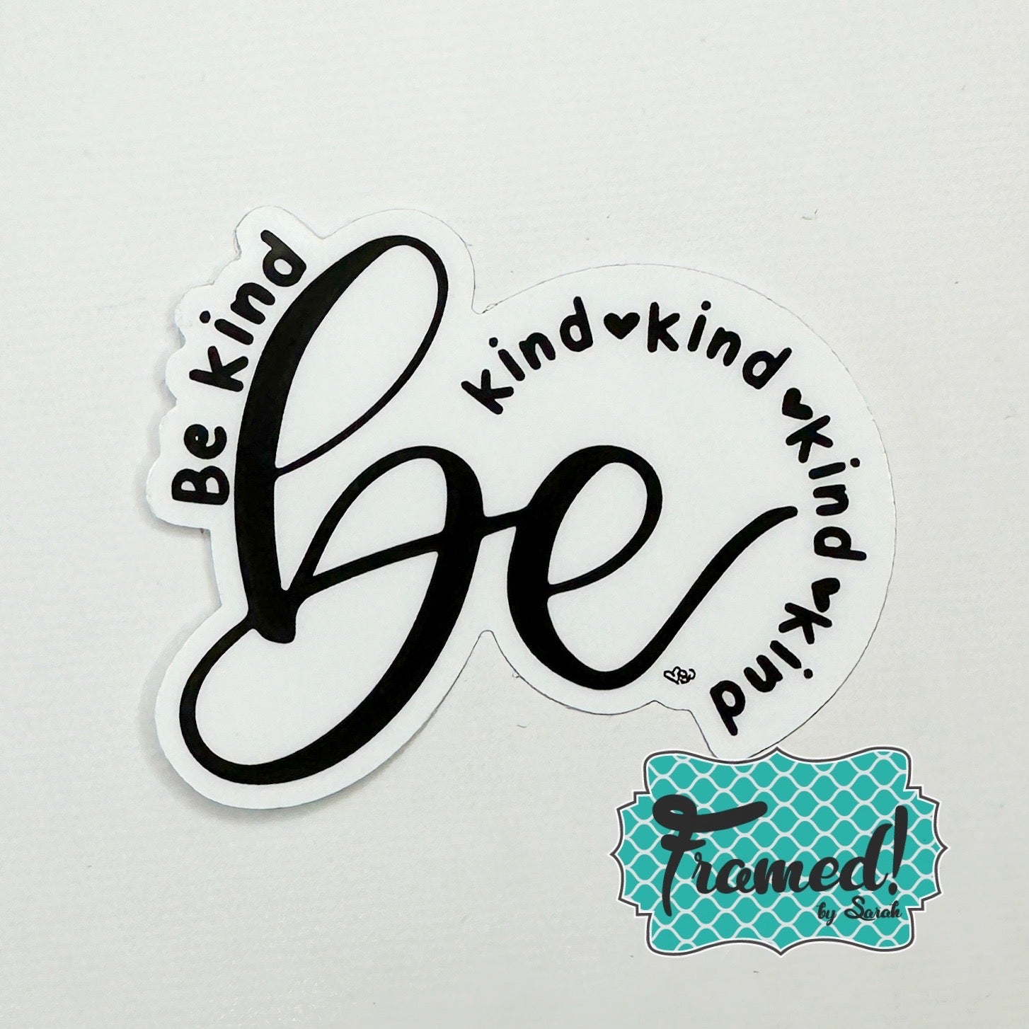 Black & White 'Be Kind' Sticker