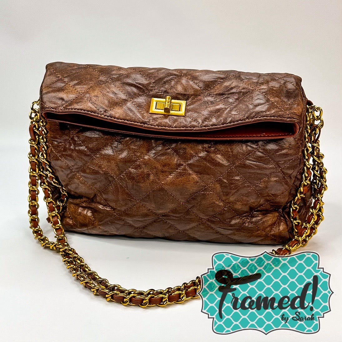 Brown Chain Shoulder Bag