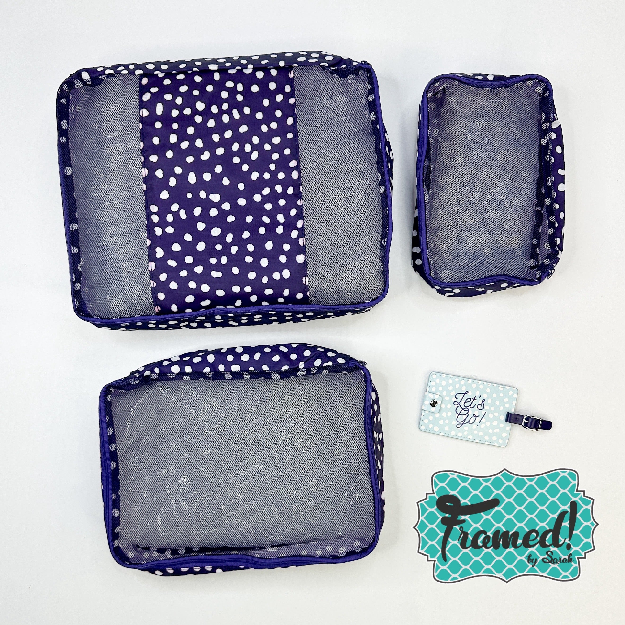 Set of 3 Printed Packing Cubes