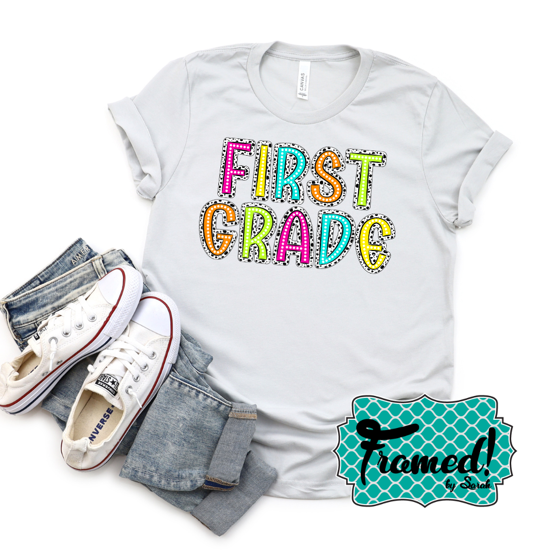 Personalized Dotted Teacher Tee