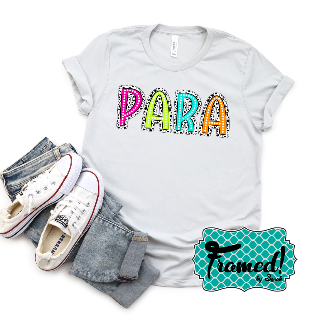 Personalized Dotted Teacher Tee