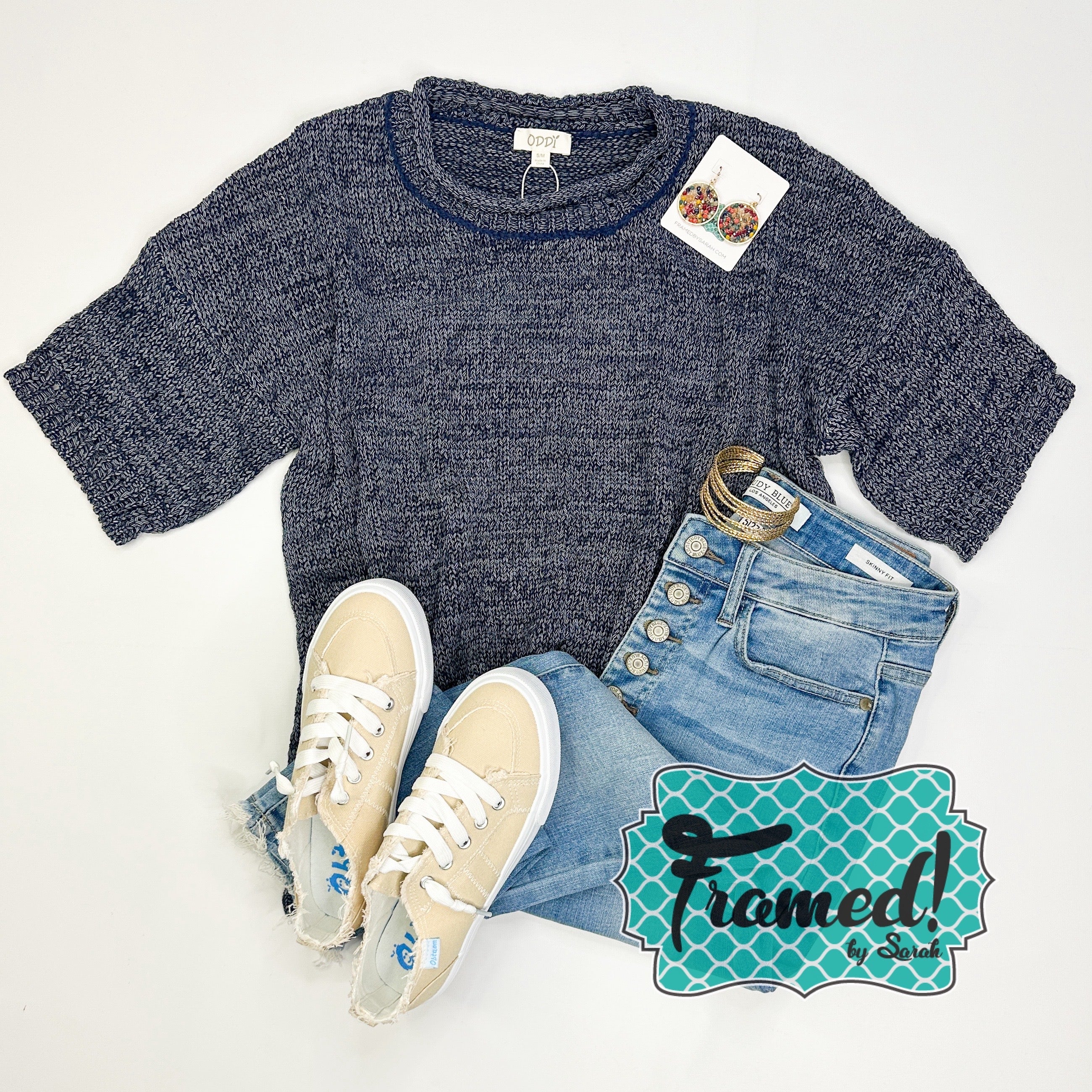Faded Navy Summer Sweater
