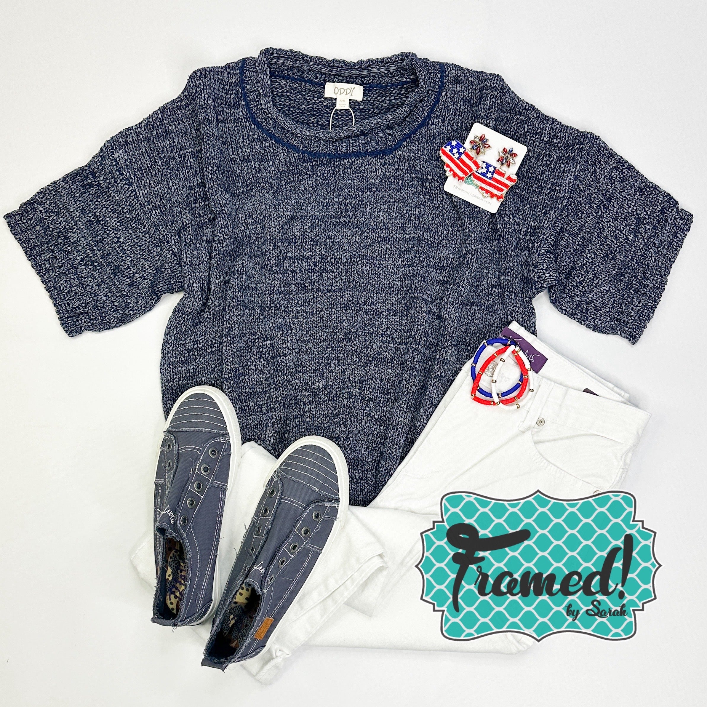 Faded Navy Summer Sweater