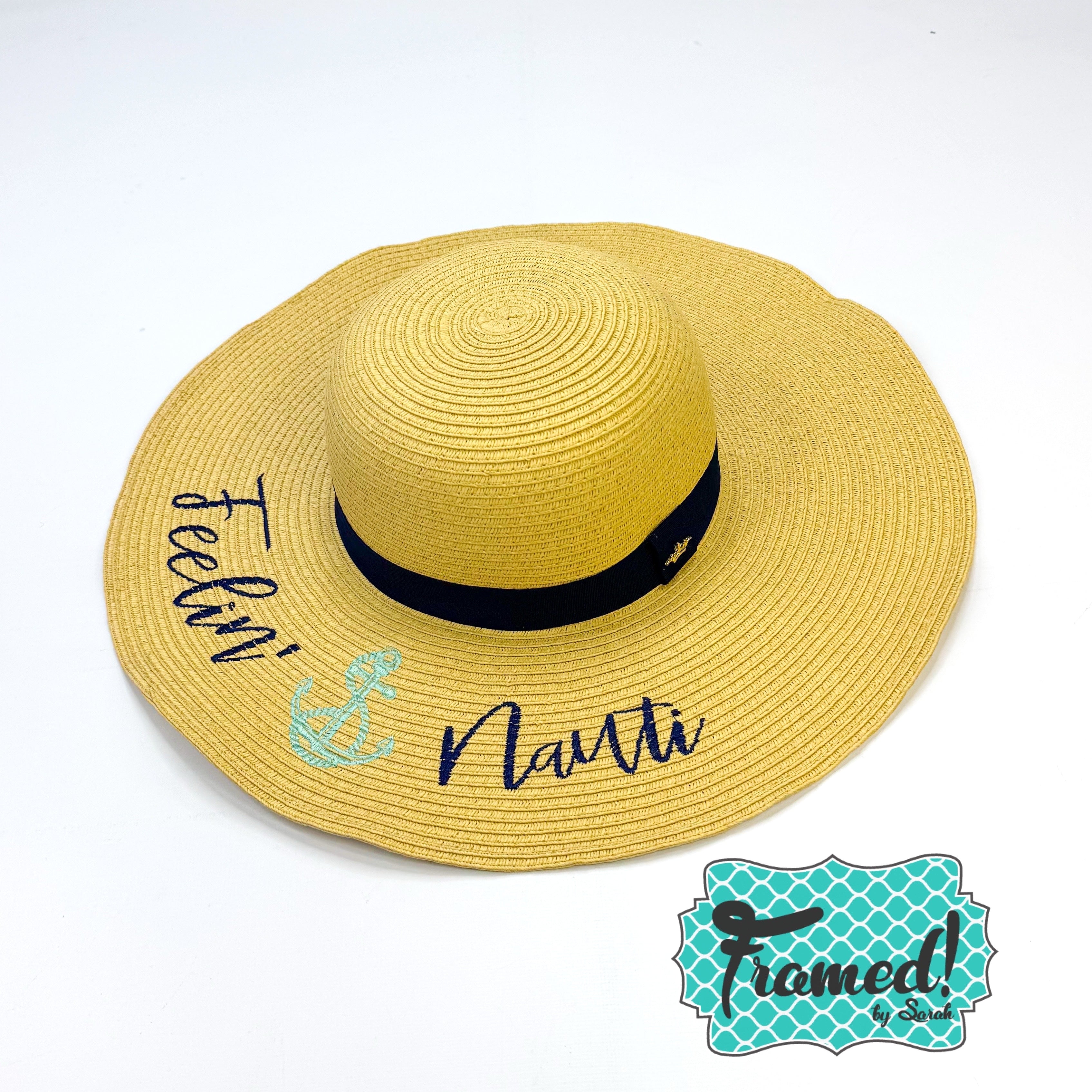 "Feelin' Nauti" Wide Brimmed Sun Hat
