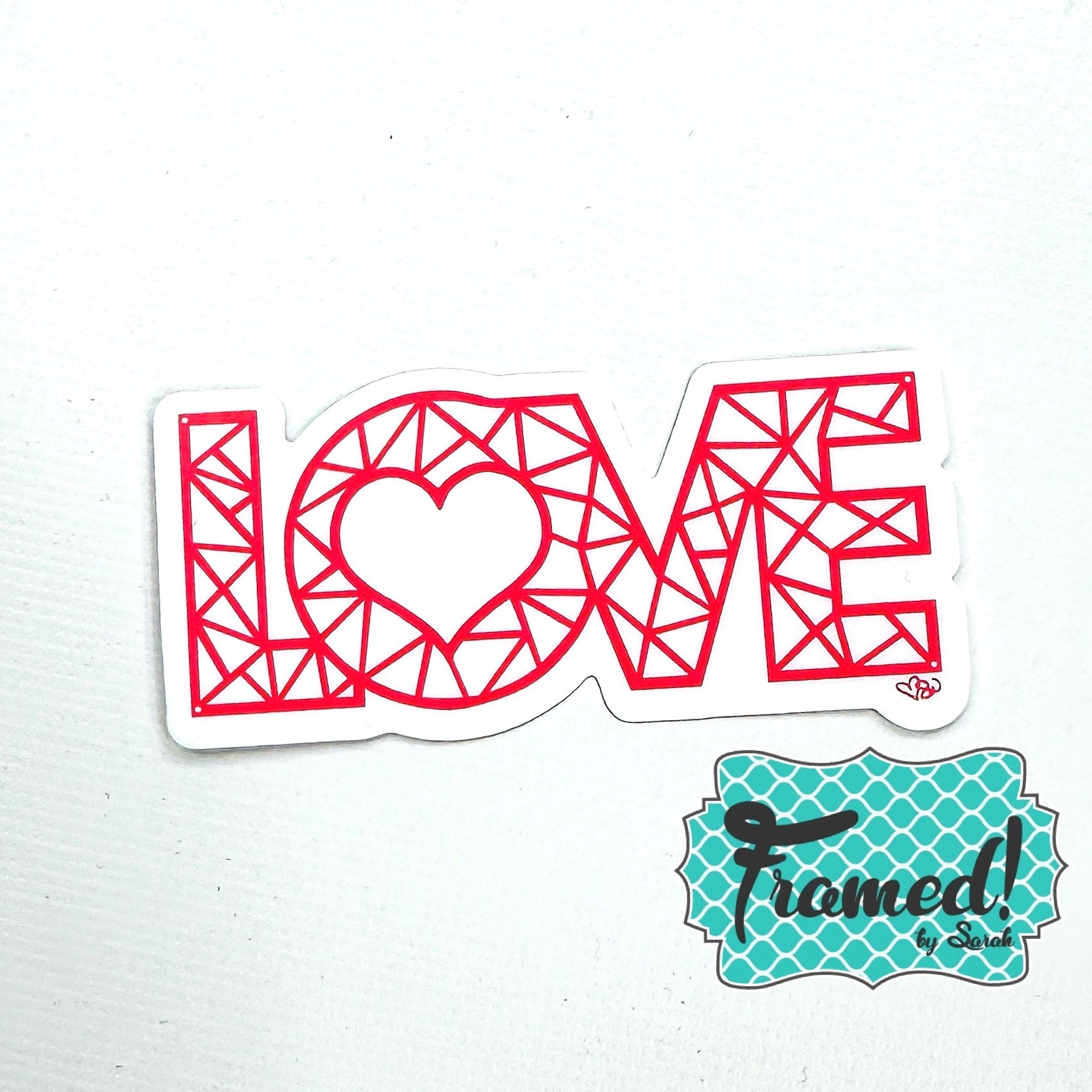 Geometric LOVE Sticker