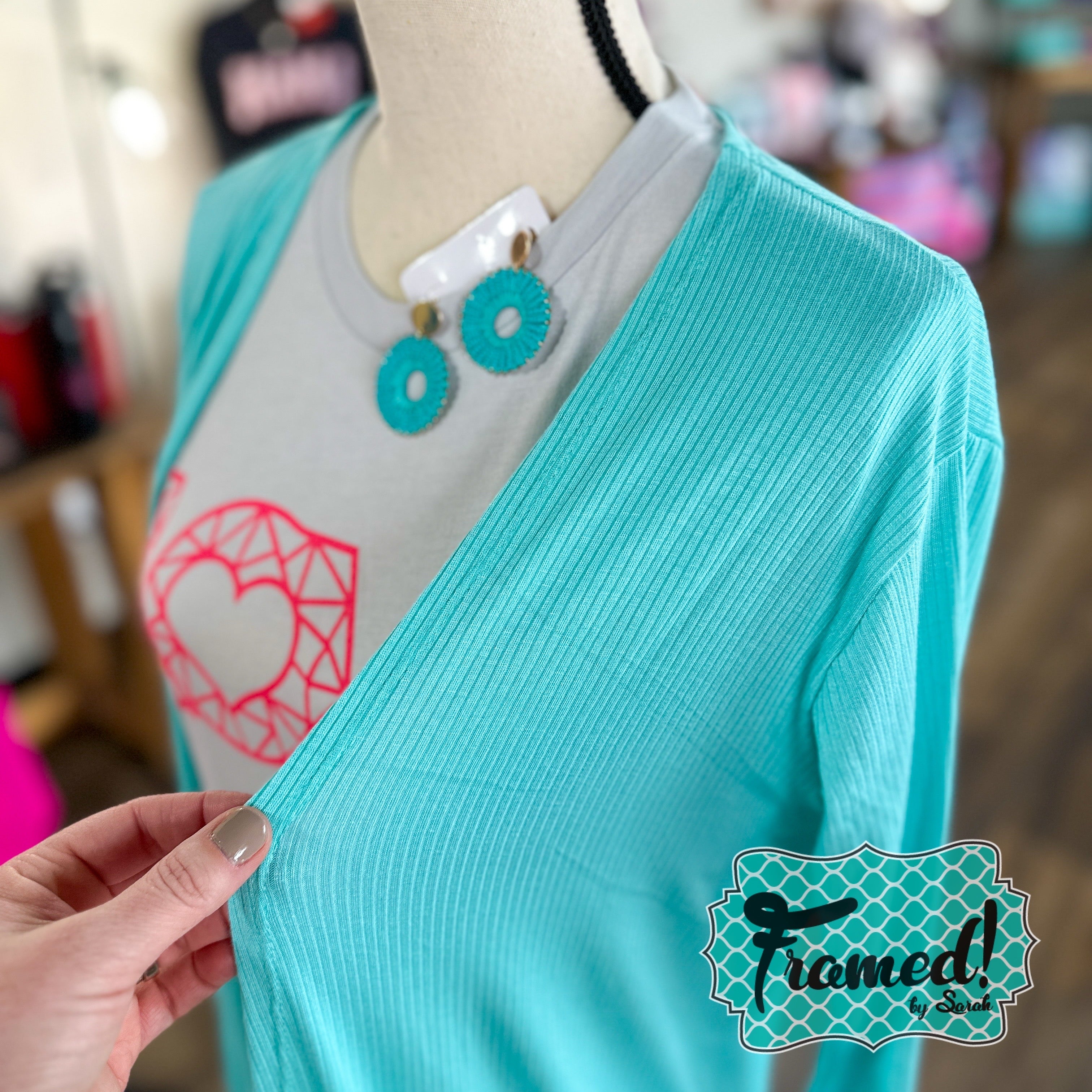 Aqua Sweetheart Cardigan