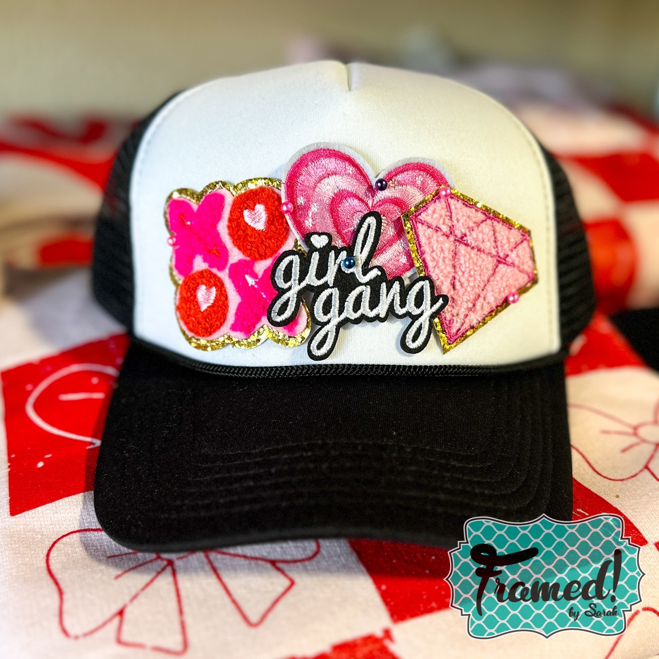 'Girl Gang' Custom Patch Trucker Hat