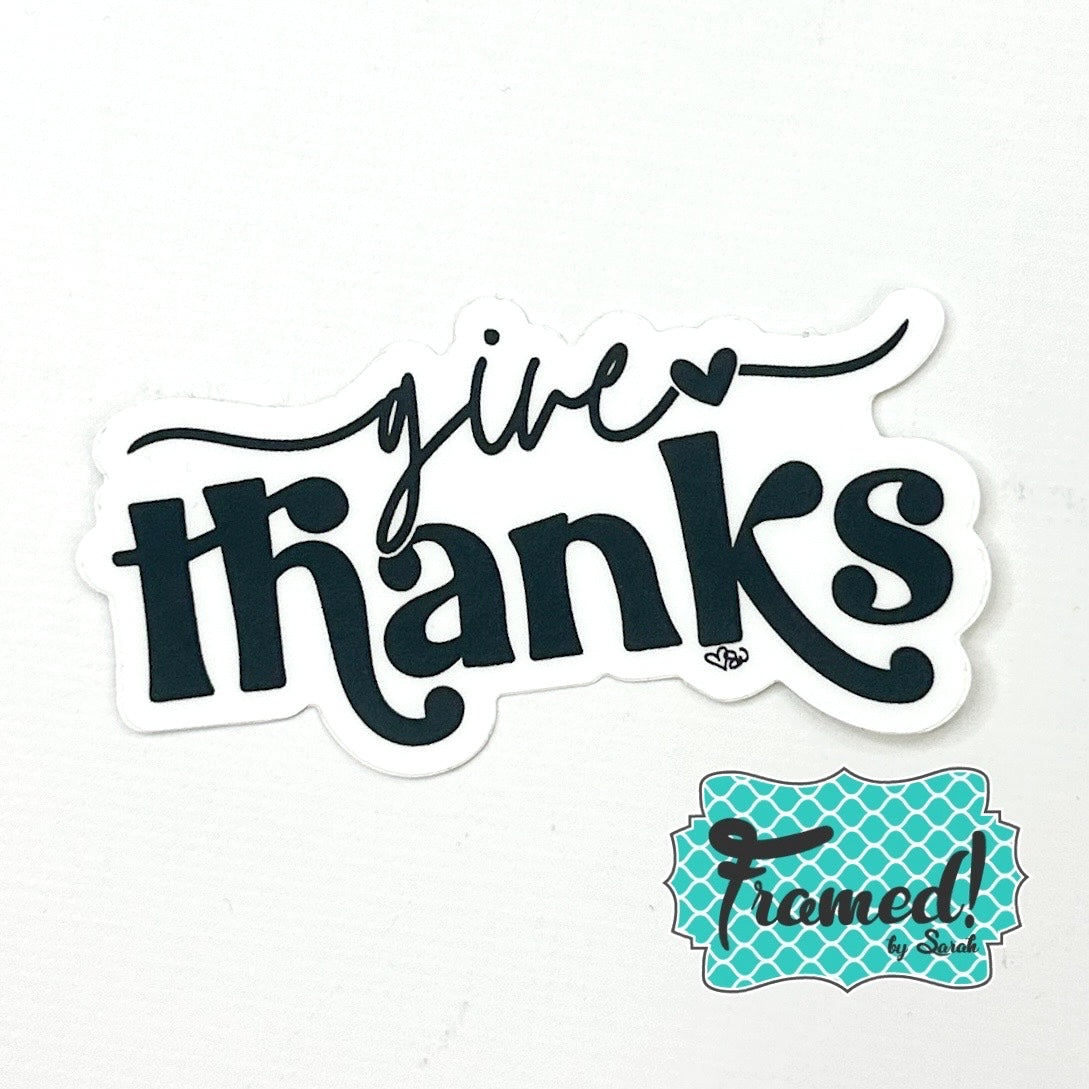 'Give Thanks' Sticker