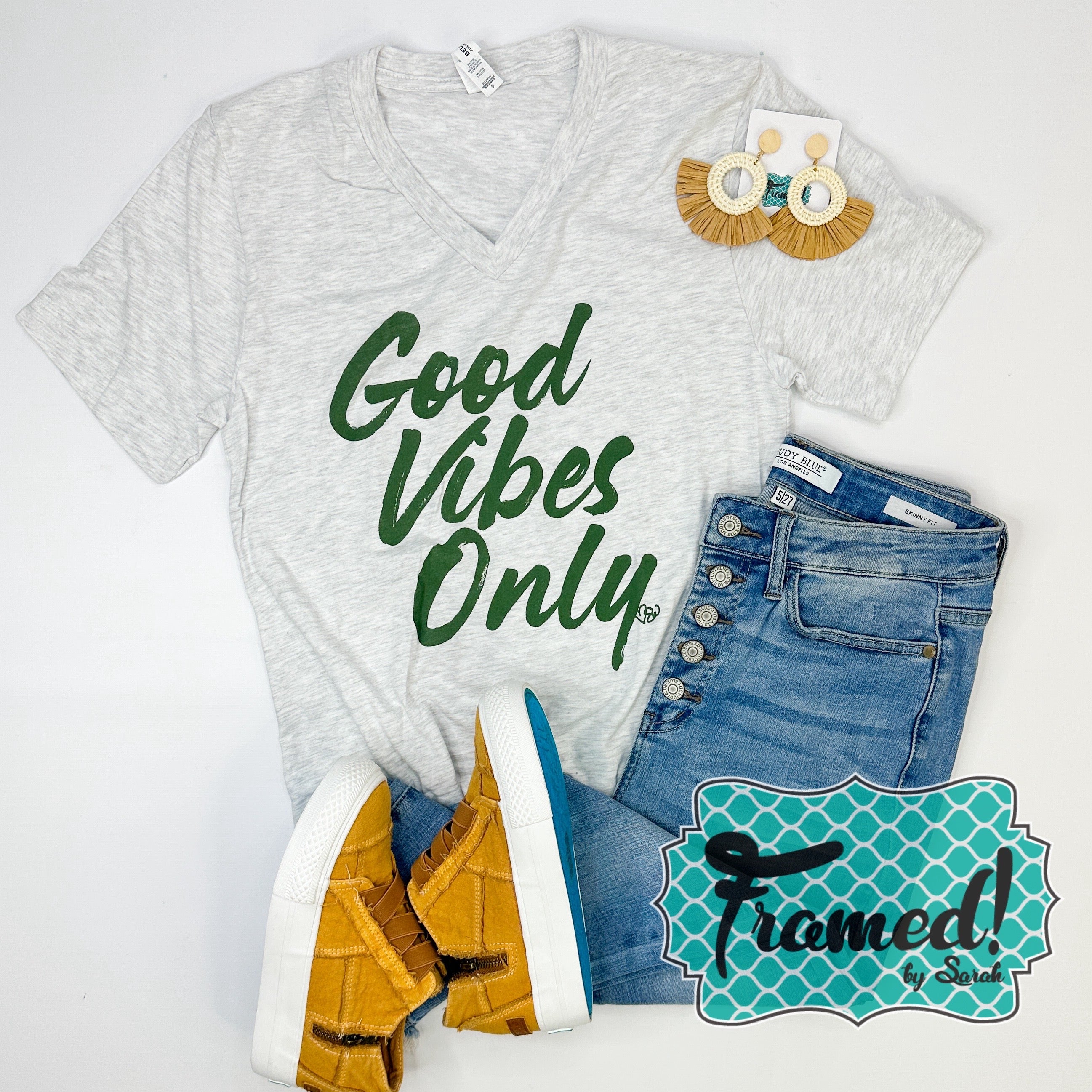 'Good Vibes Only' Graphic Tee (Small Only)