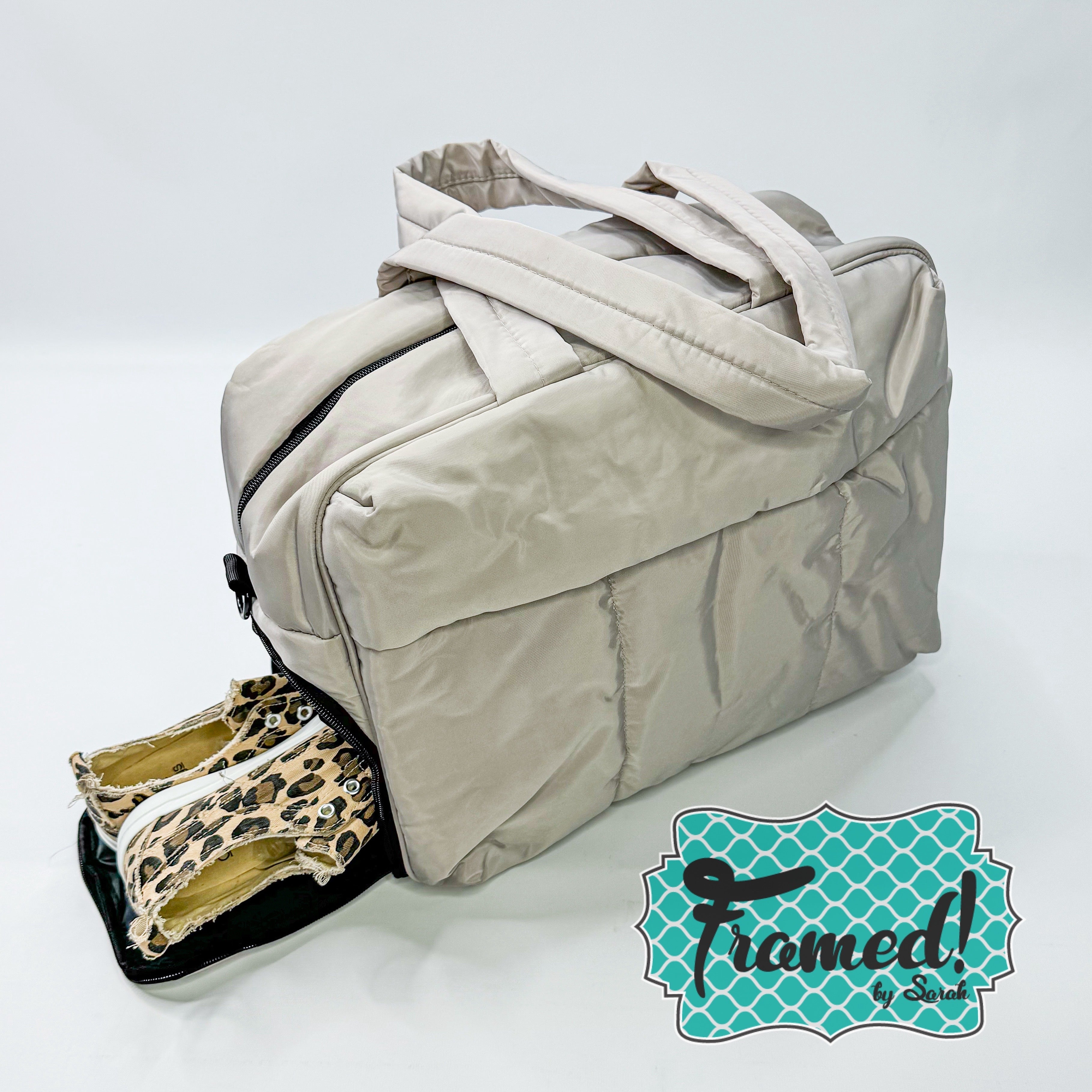 Light Gray Travel Duffel Bag