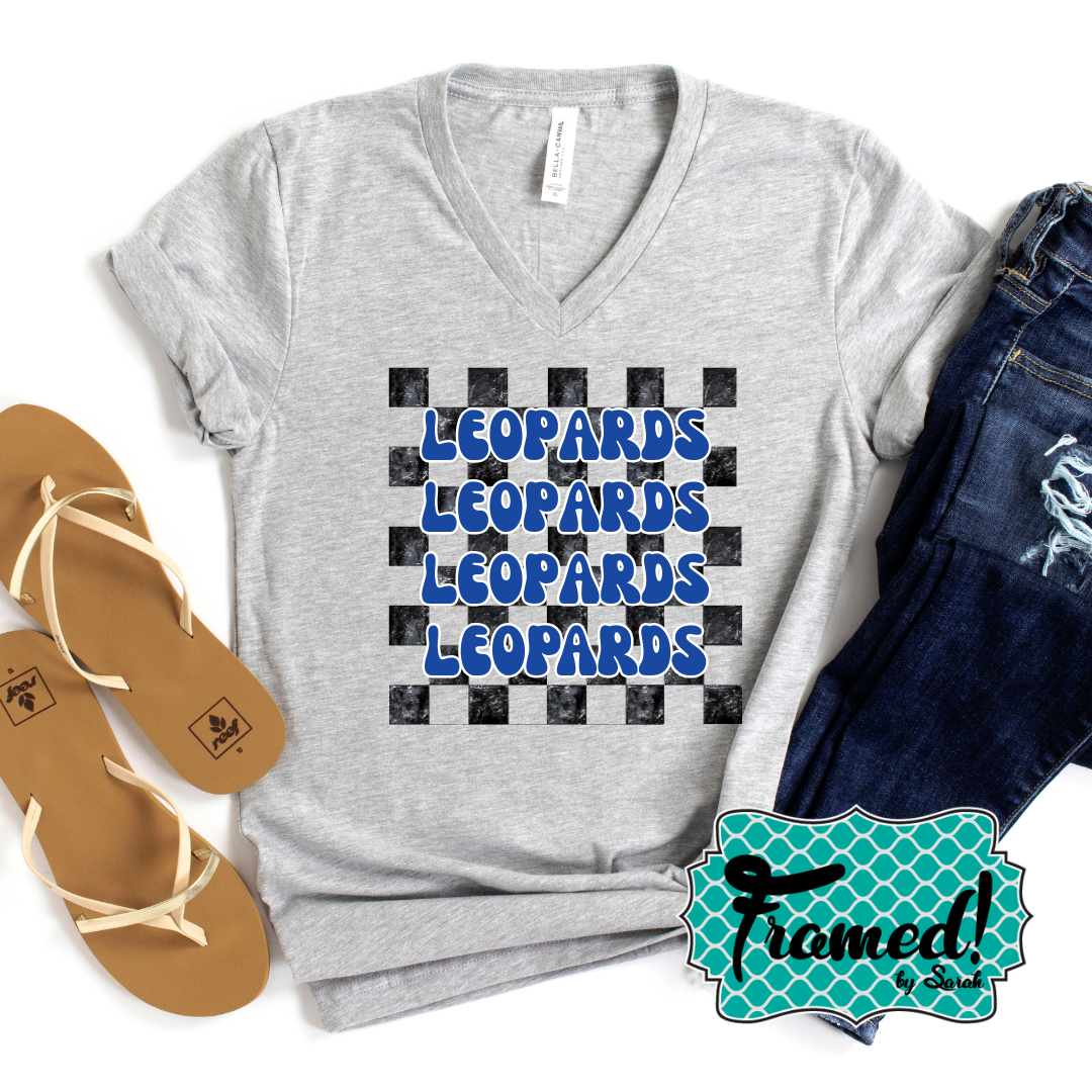 'My Team' Checkered Spirit Tees & Sweatshirts