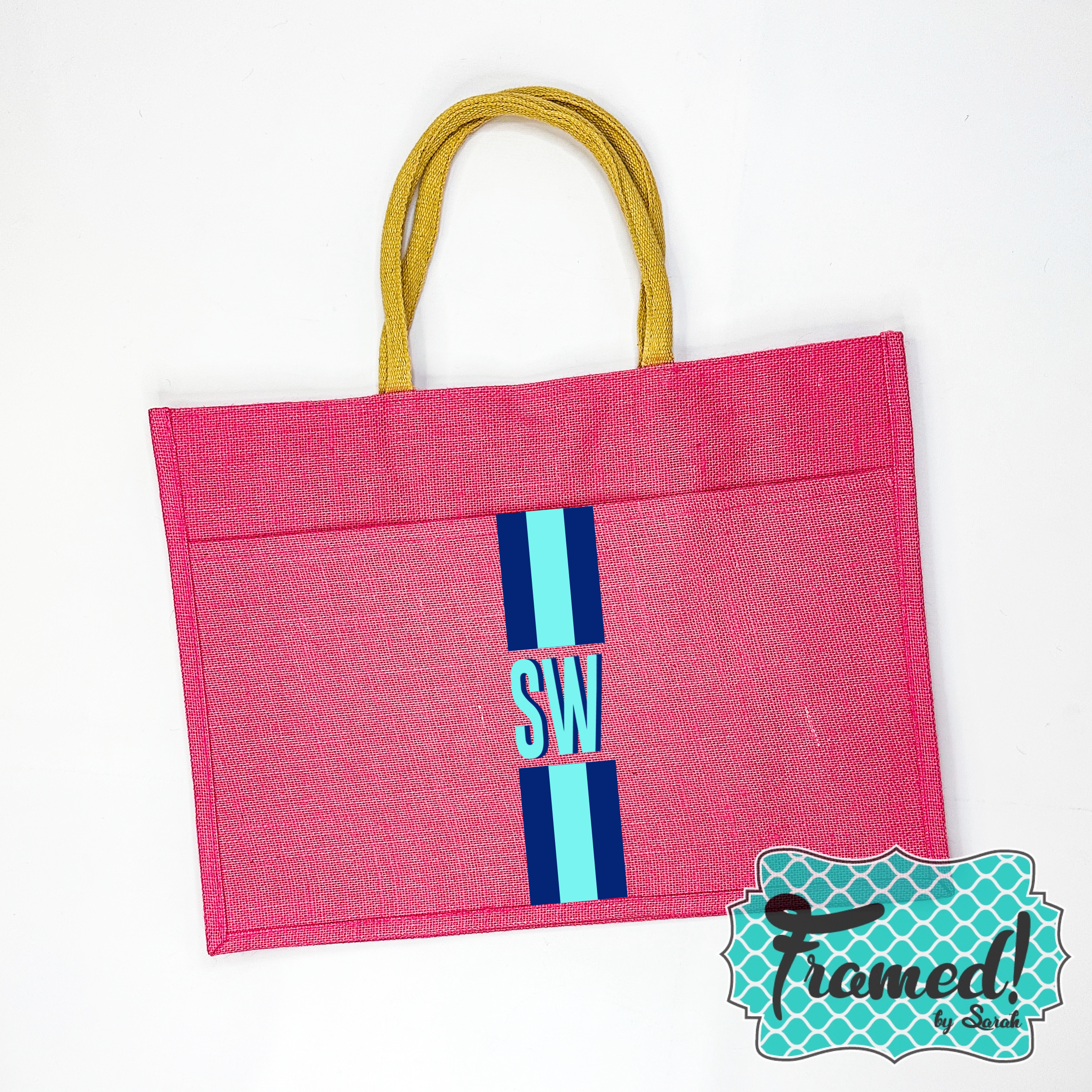 Add 2 letter monogram to Jute Tote (Must stay in cart to pay for Monogram)