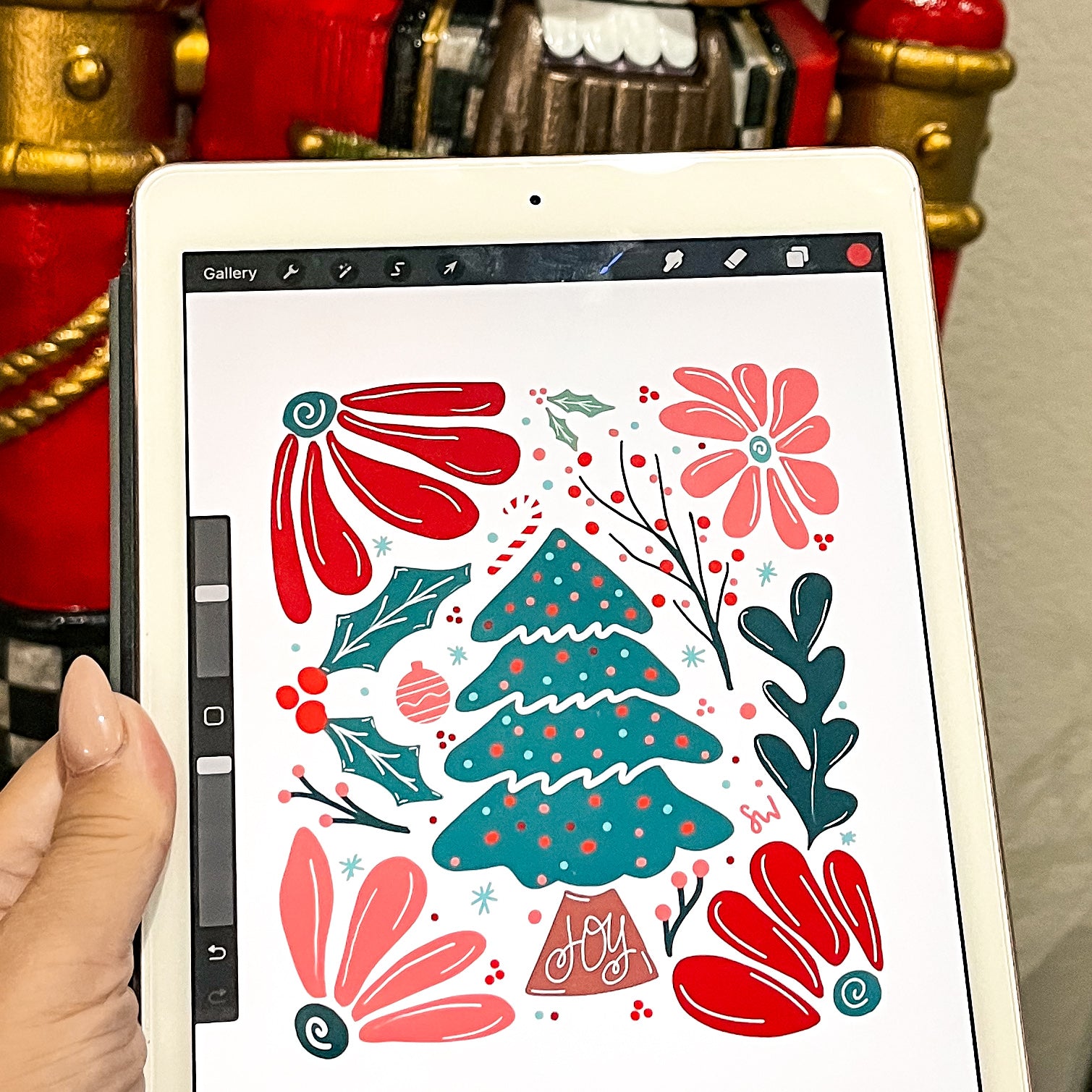 Sarah-Designed Floral Christmas Tee