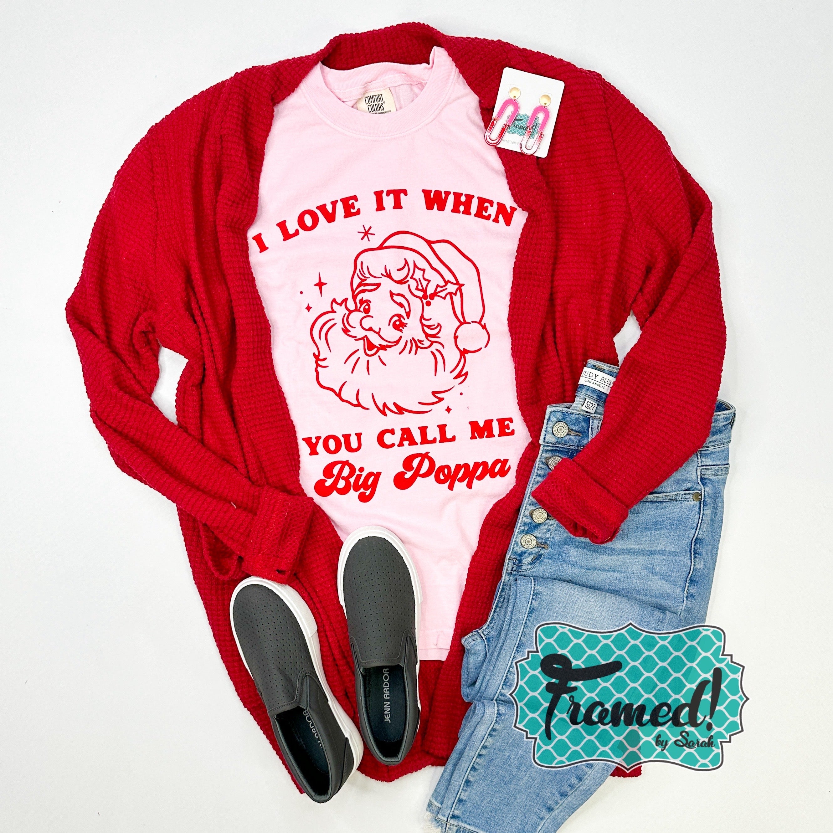 'I love it when you call me Big Poppa' Christmas Tee (Sm and XL only)