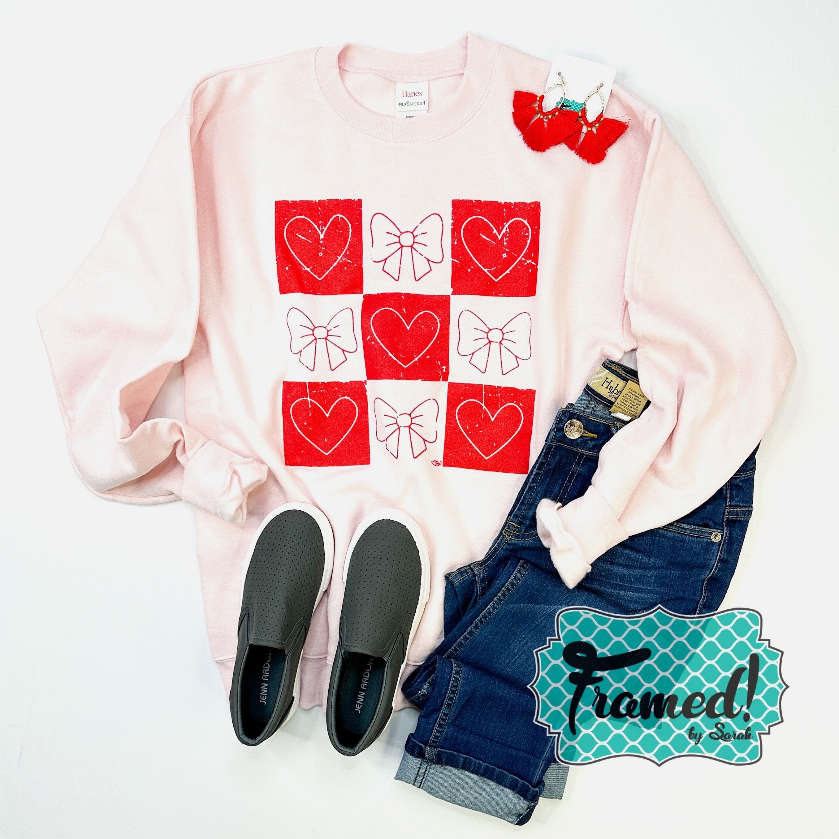 Light Pink Valentine Hearts Sweatshirt