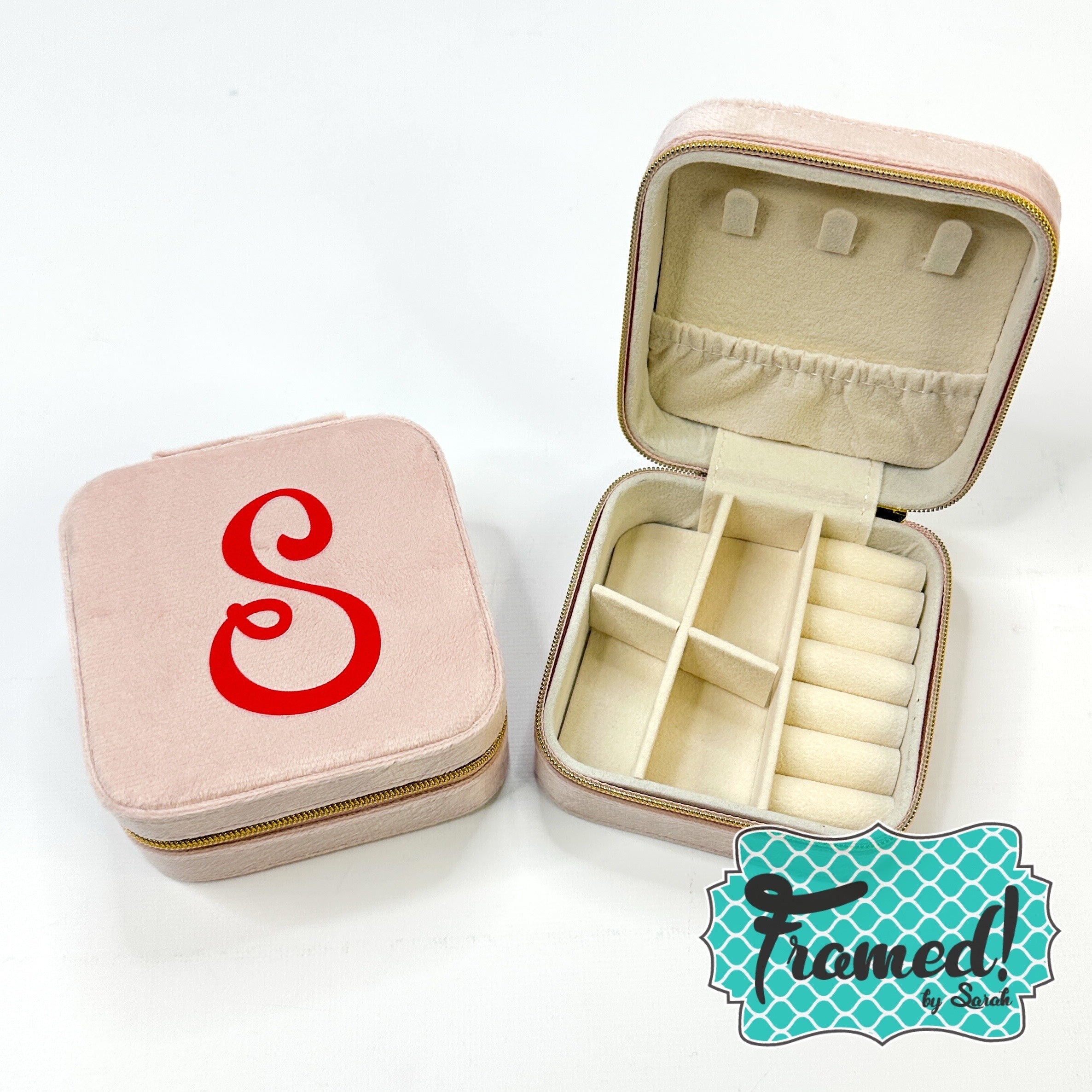 Light Pink Monogrammed Jewelry Box