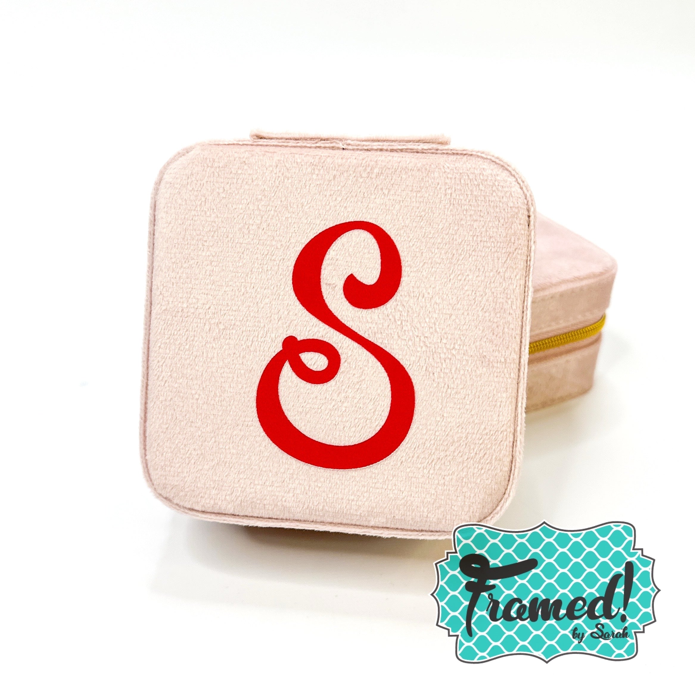 Light Pink Monogrammed Jewelry Box