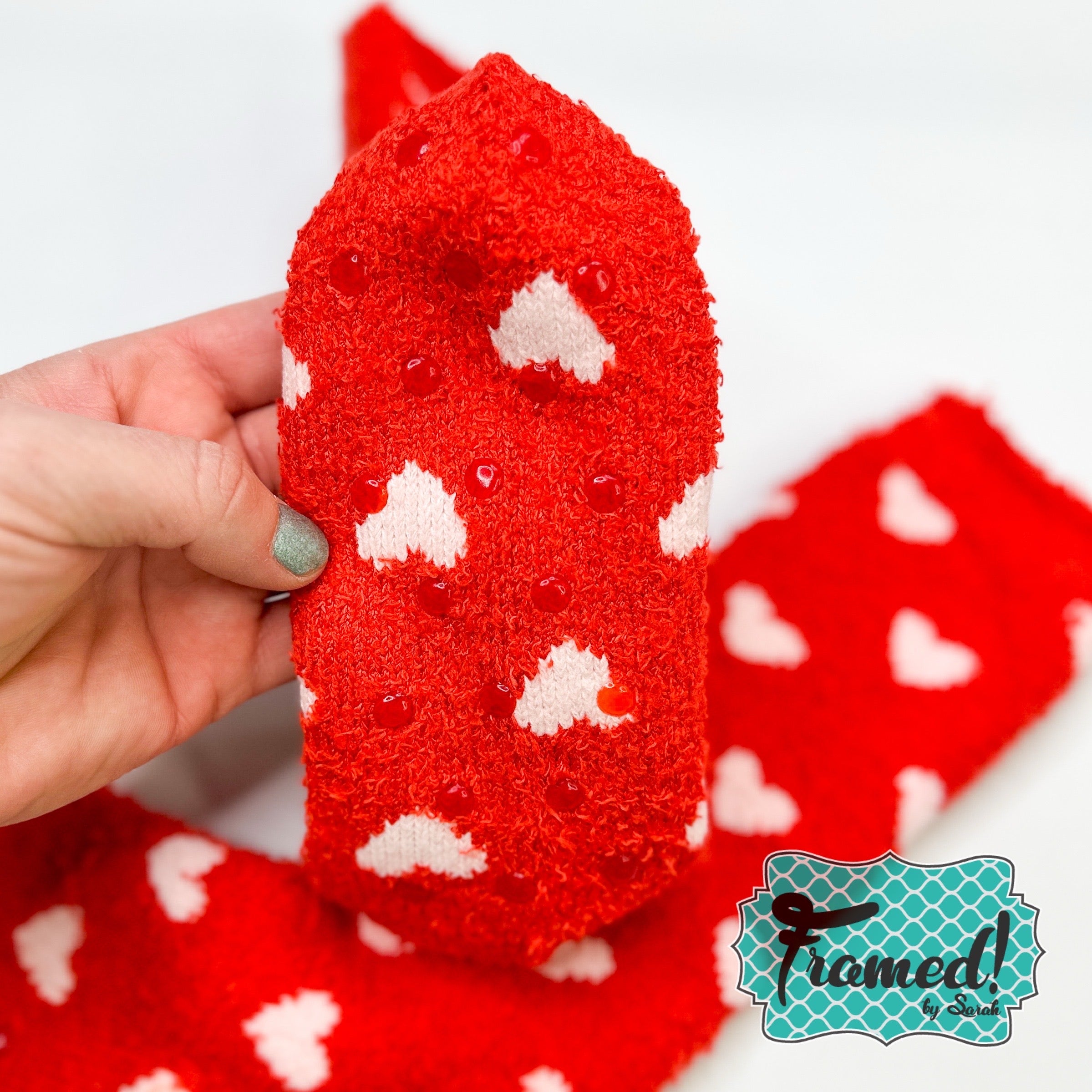 Valentine Fuzzy Heart Socks