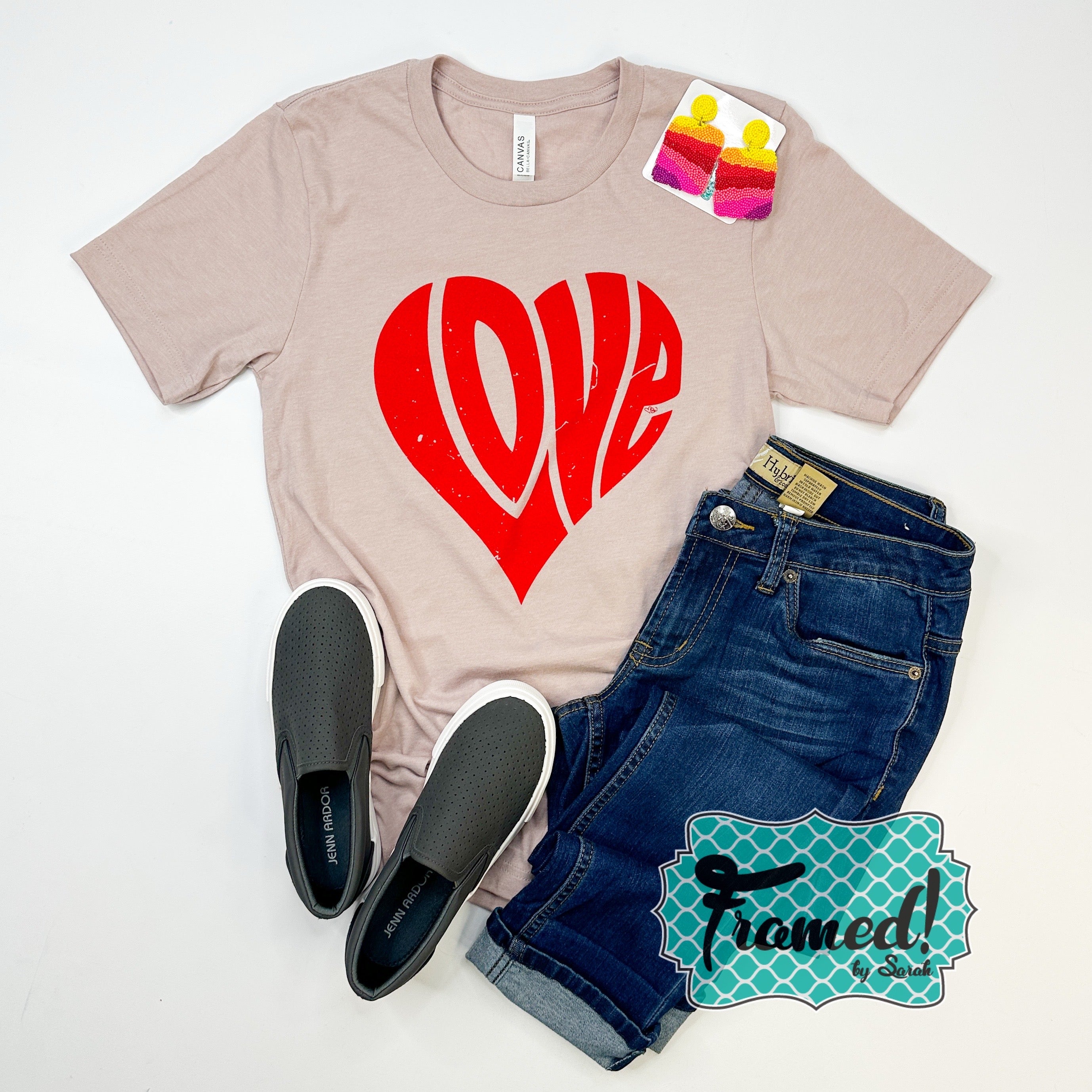 Heart Shaped Love Graphic Tee