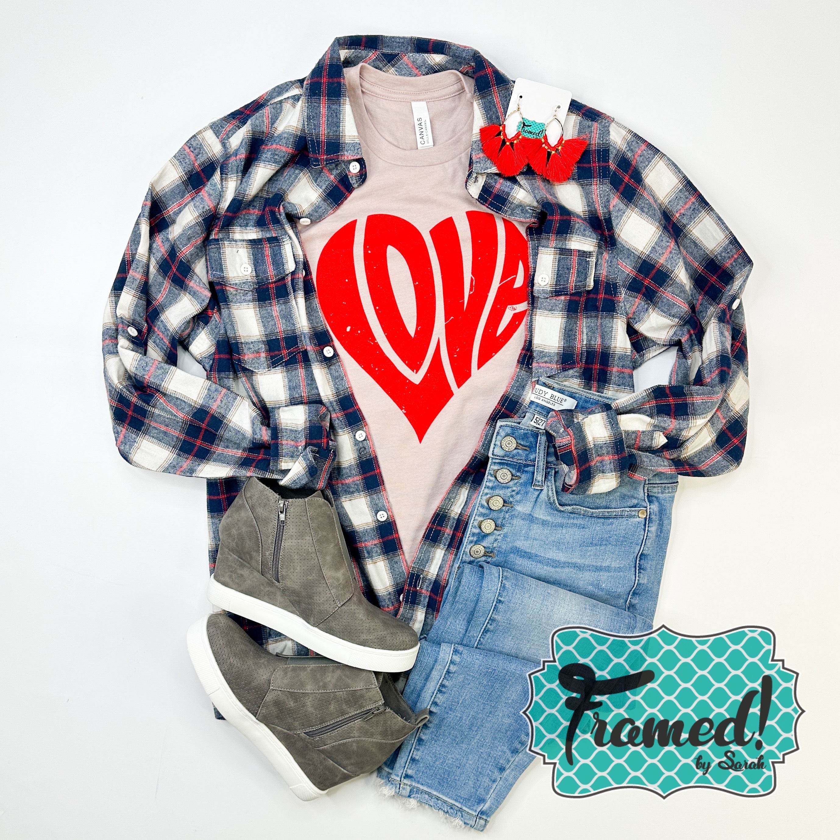 Heart Shaped Love Graphic Tee