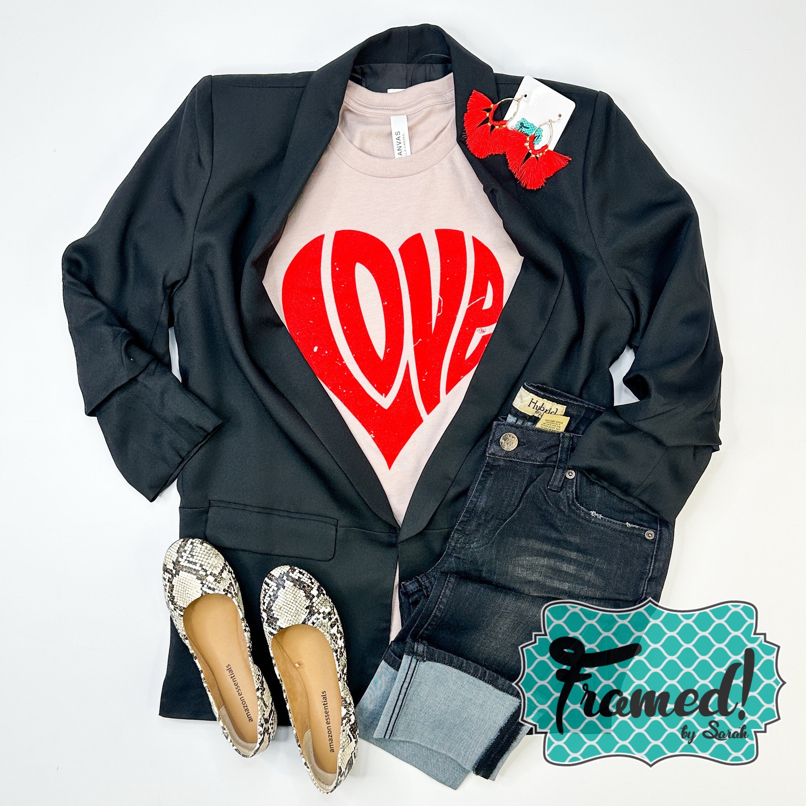 Heart Shaped Love Graphic Tee