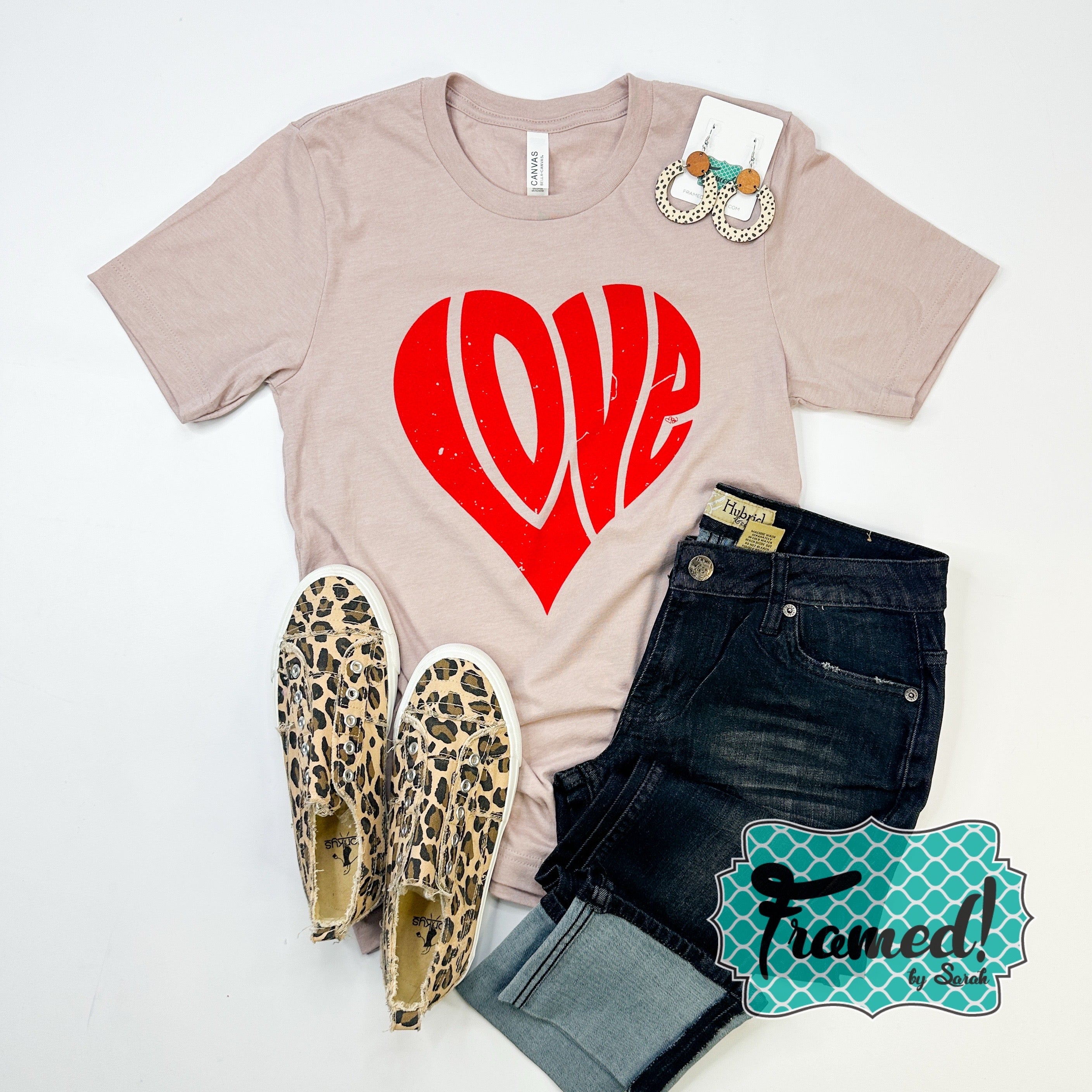 Heart Shaped Love Graphic Tee