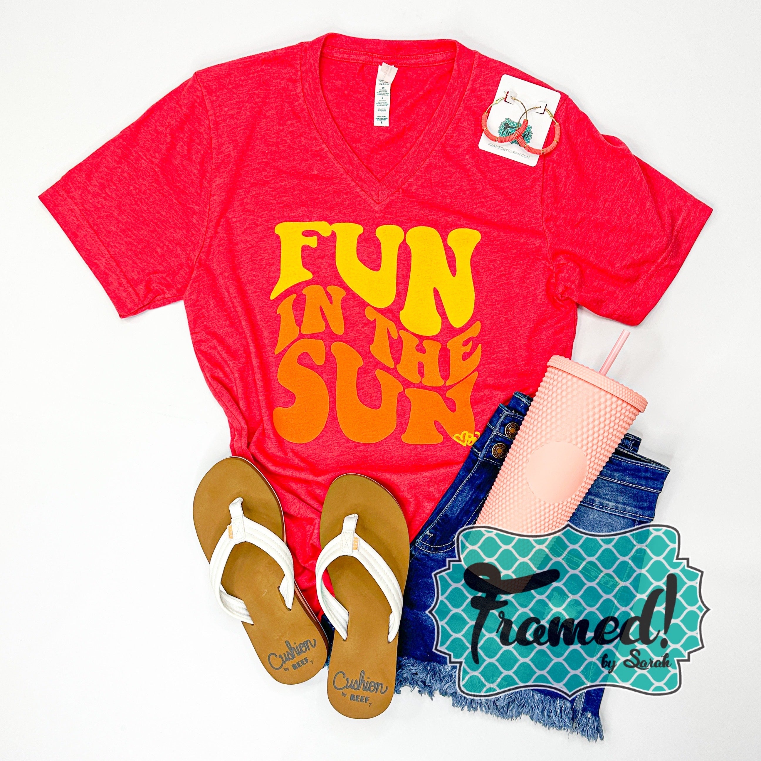 "Fun in the Sun" Graphic Tee (Sm, Med Only)