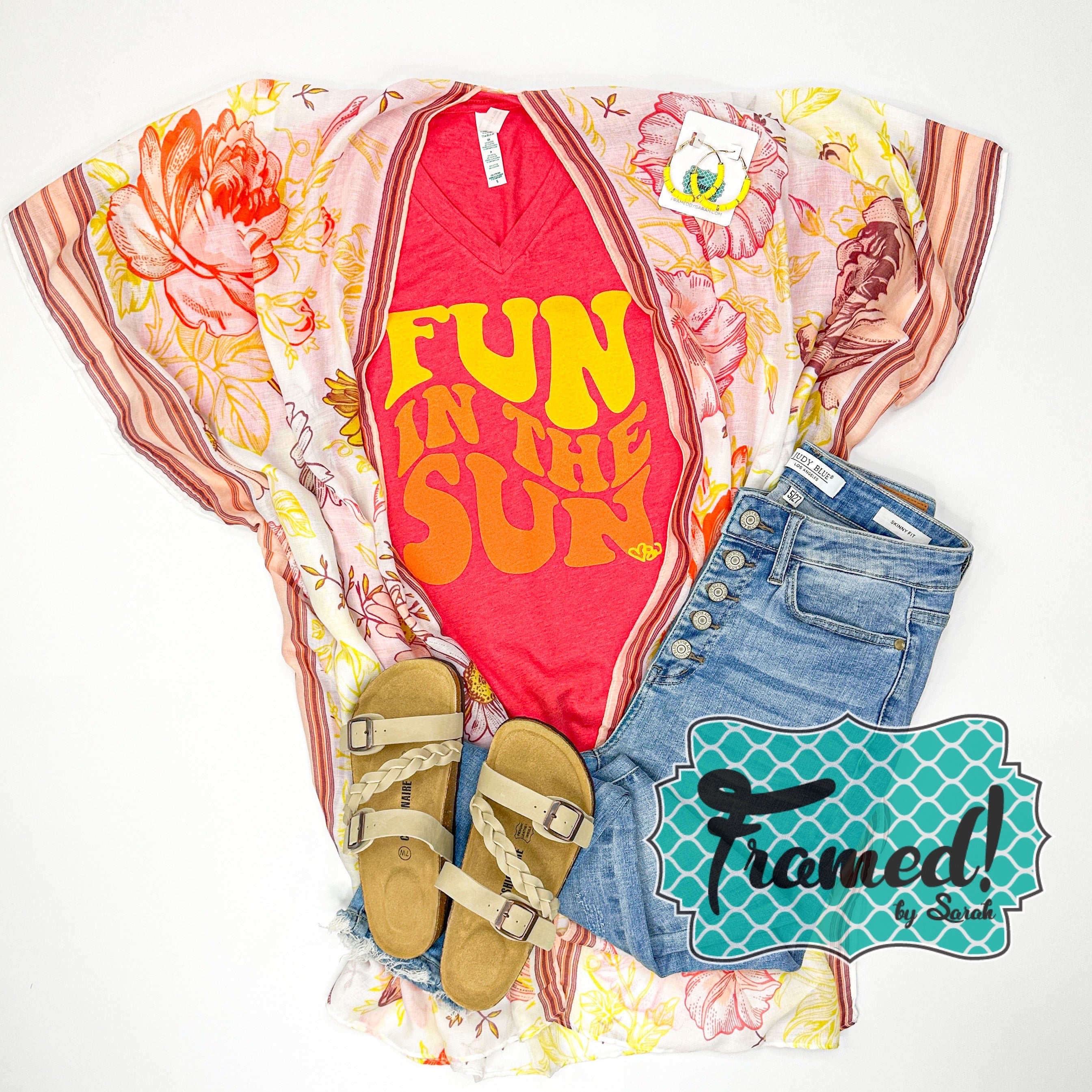 "Fun in the Sun" Graphic Tee (Sm, Med Only)