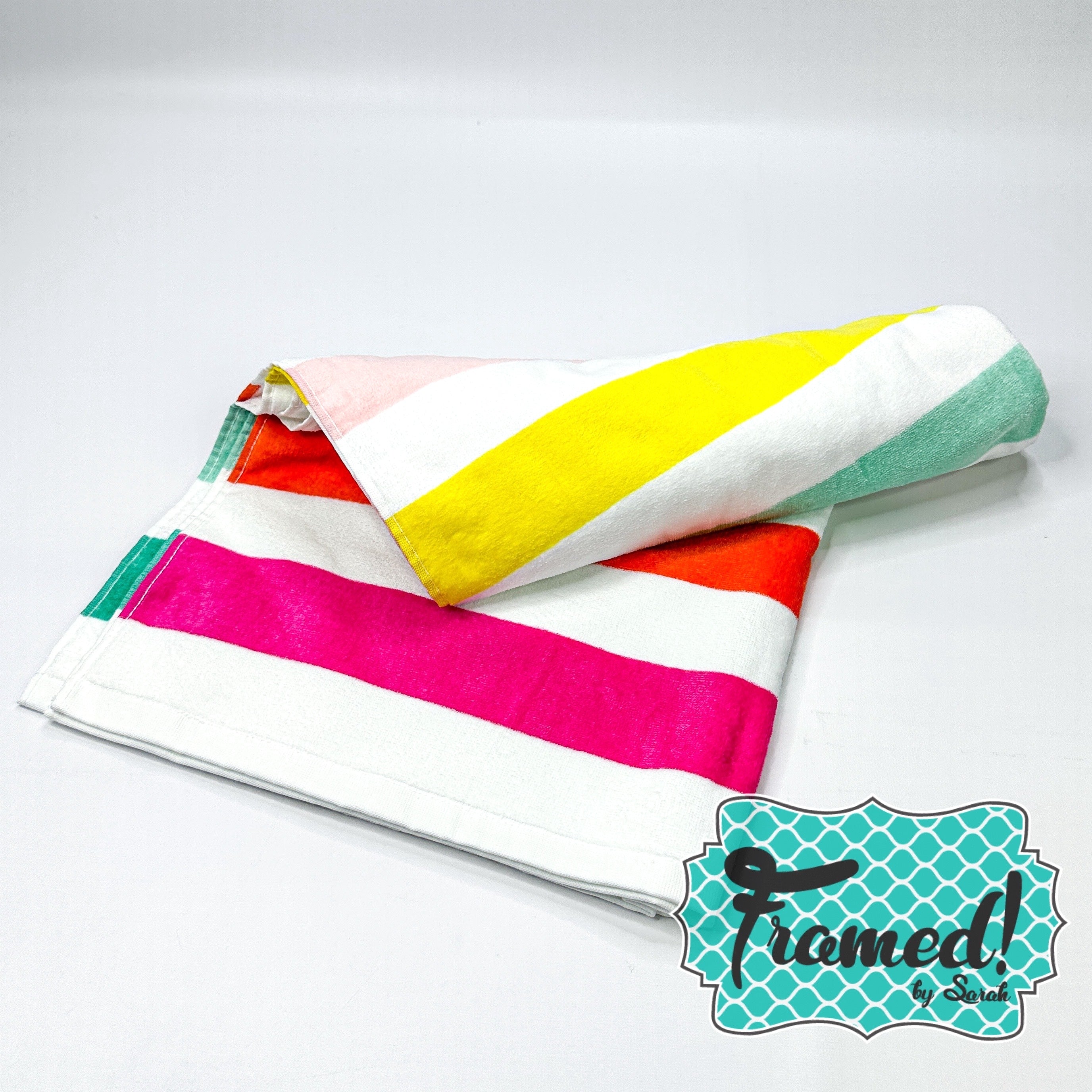 Multi-Colored Striped Beach Towel