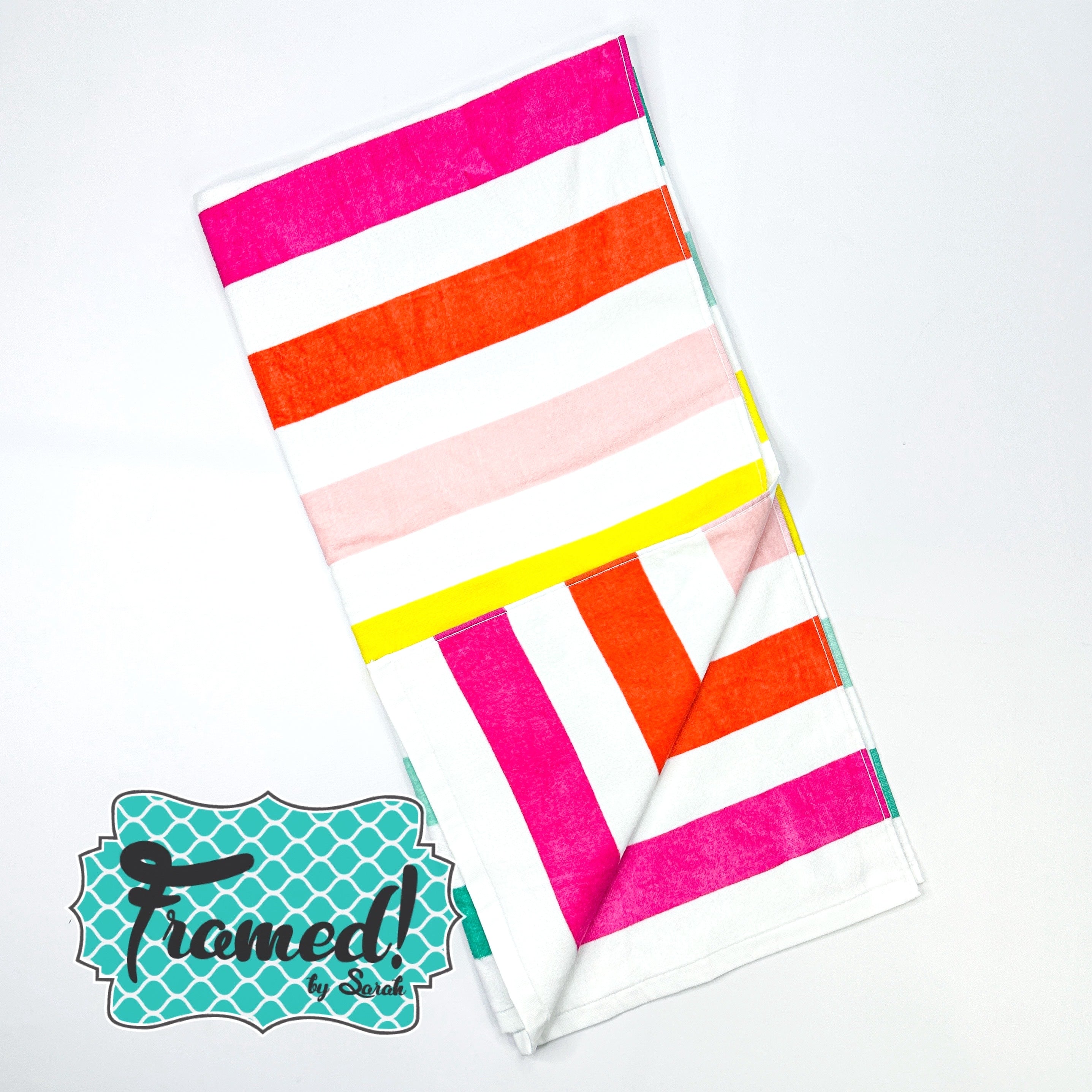 Multi-Colored Striped Beach Towel