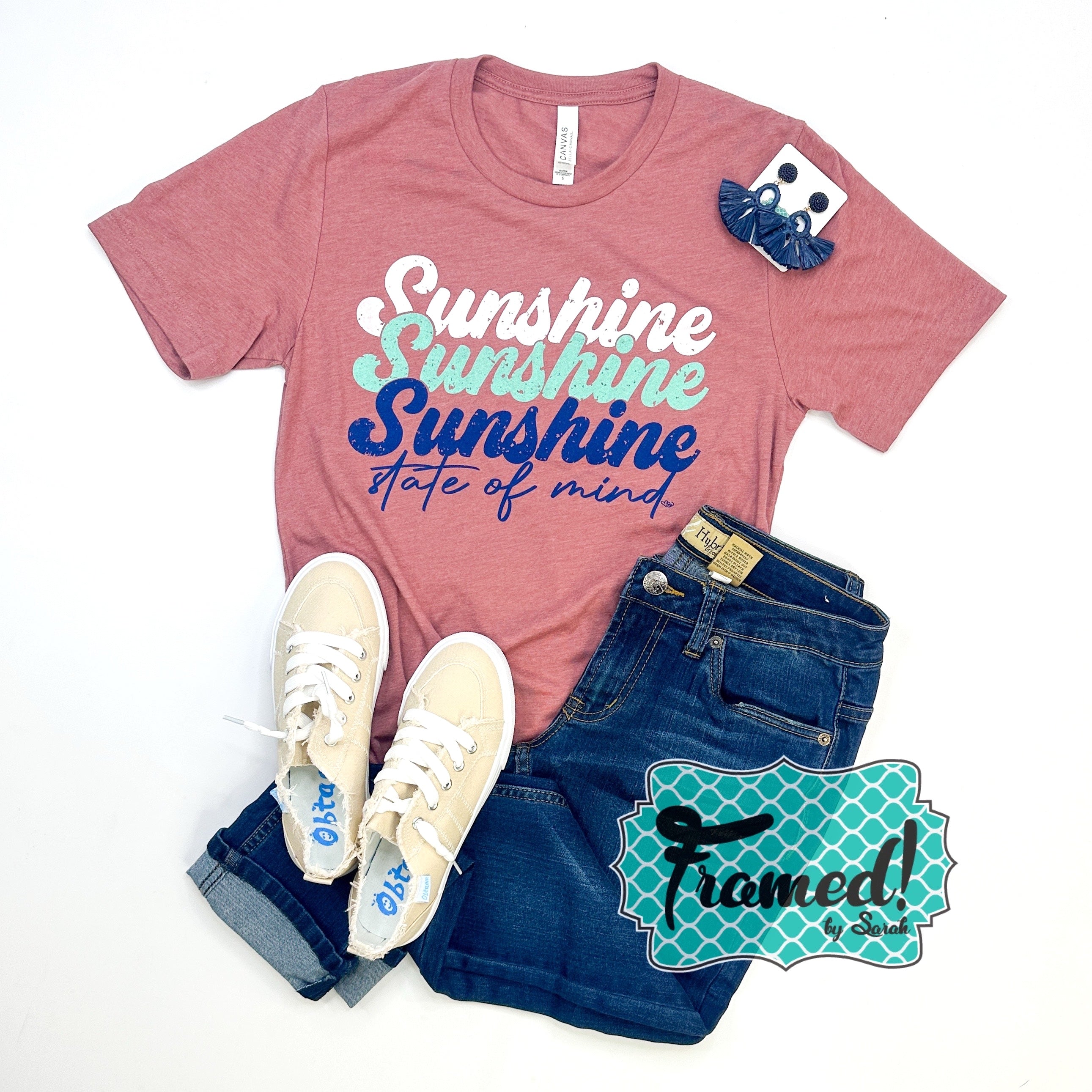 Dusty Pink 'Sunshine State of Mind' Graphic Tee