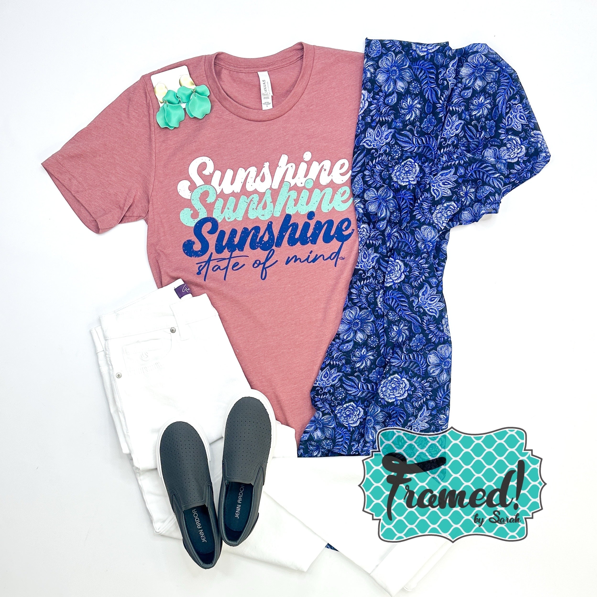 Dusty Pink 'Sunshine State of Mind' Graphic Tee
