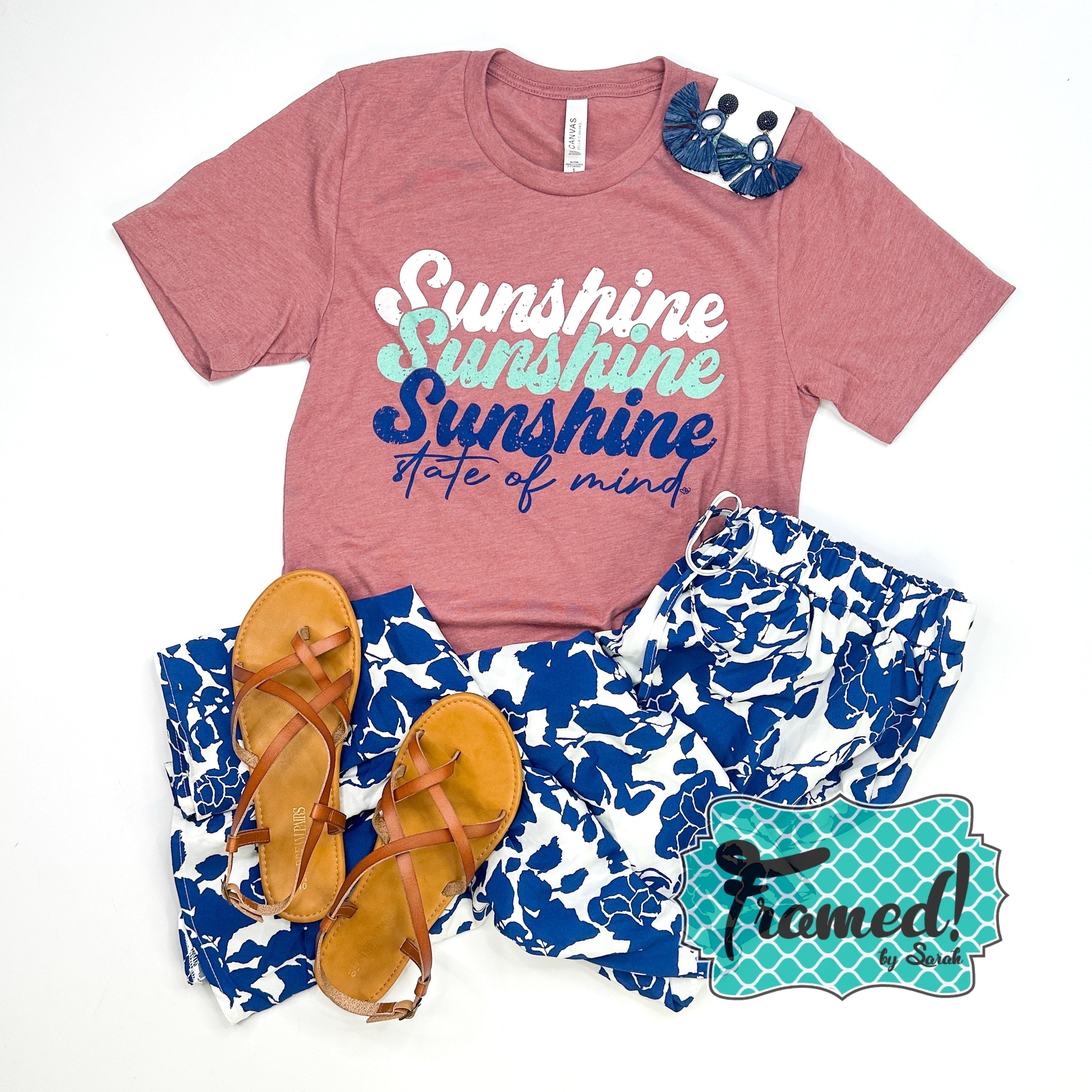 Dusty Pink 'Sunshine State of Mind' Graphic Tee