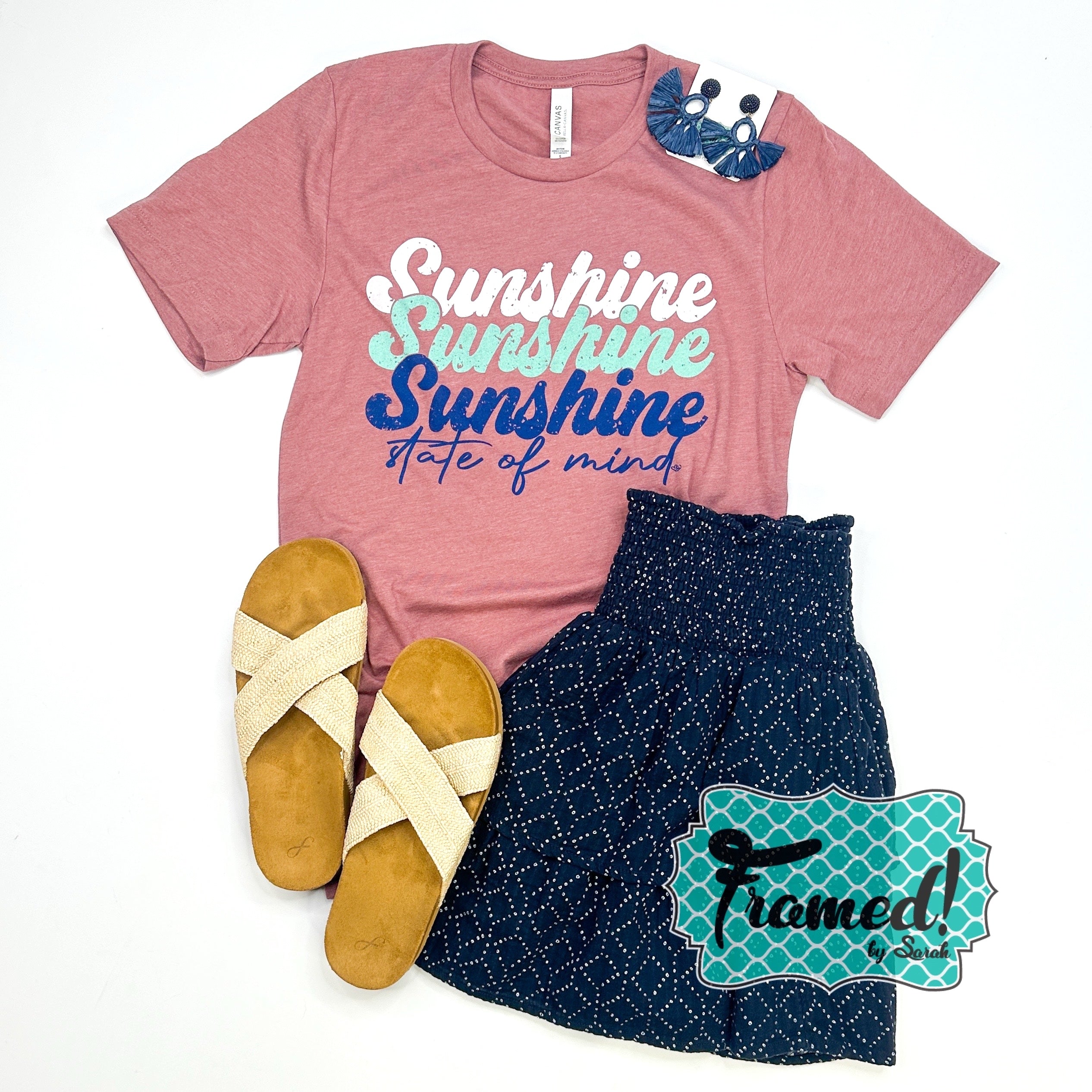 Dusty Pink 'Sunshine State of Mind' Graphic Tee