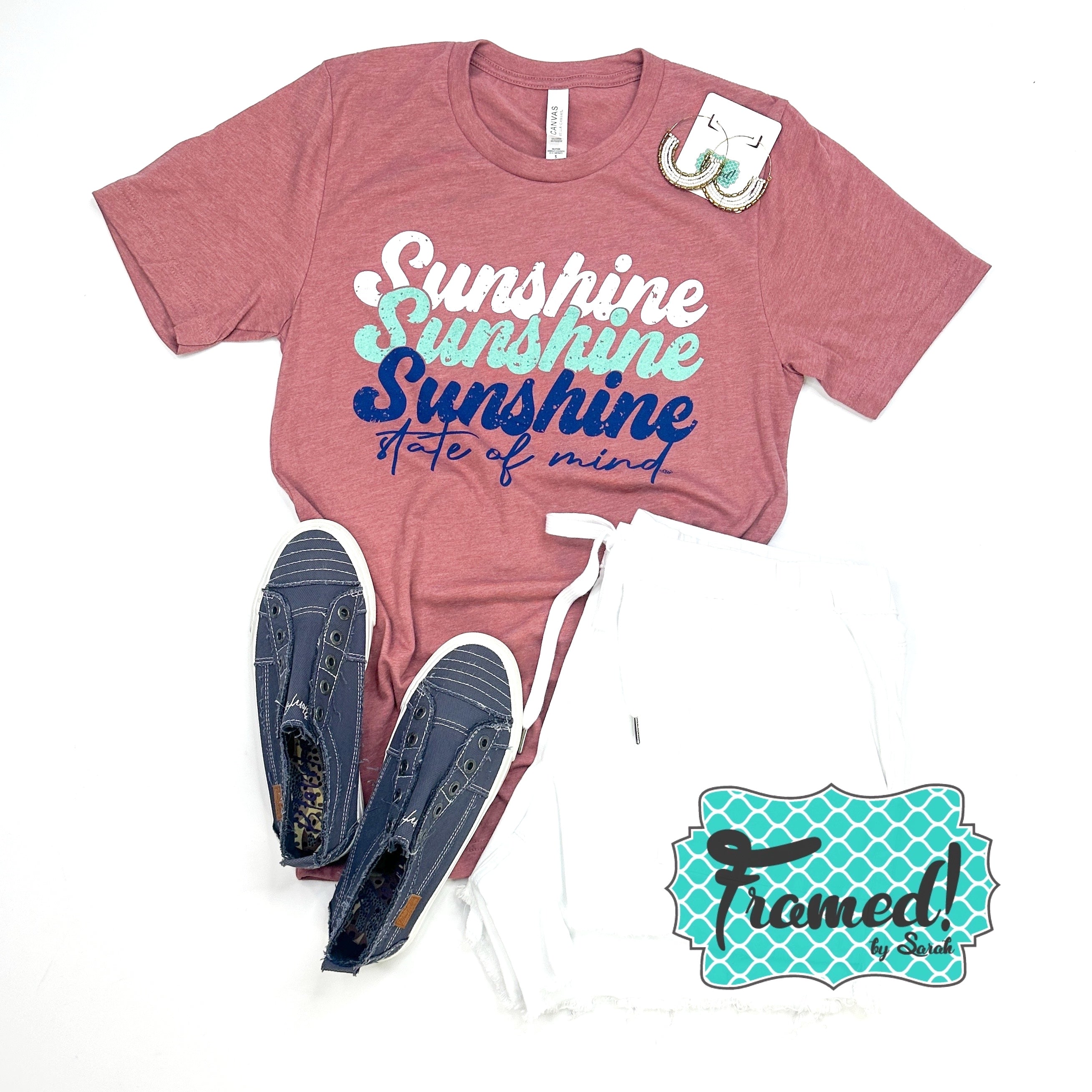 Dusty Pink 'Sunshine State of Mind' Graphic Tee