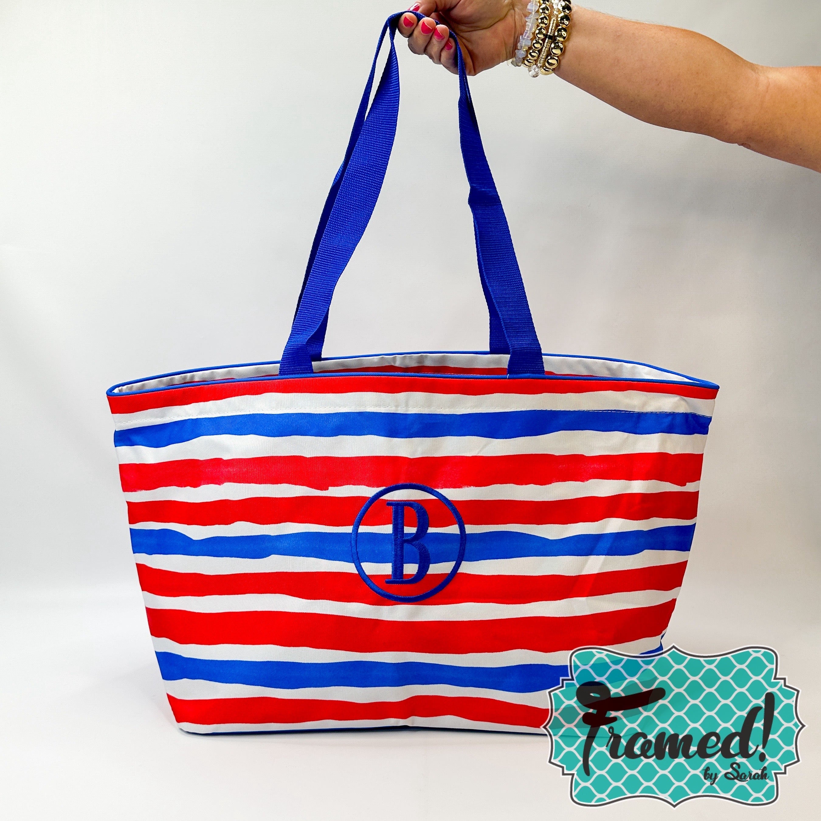 Red, White & Blue Striped Ultimate Tote