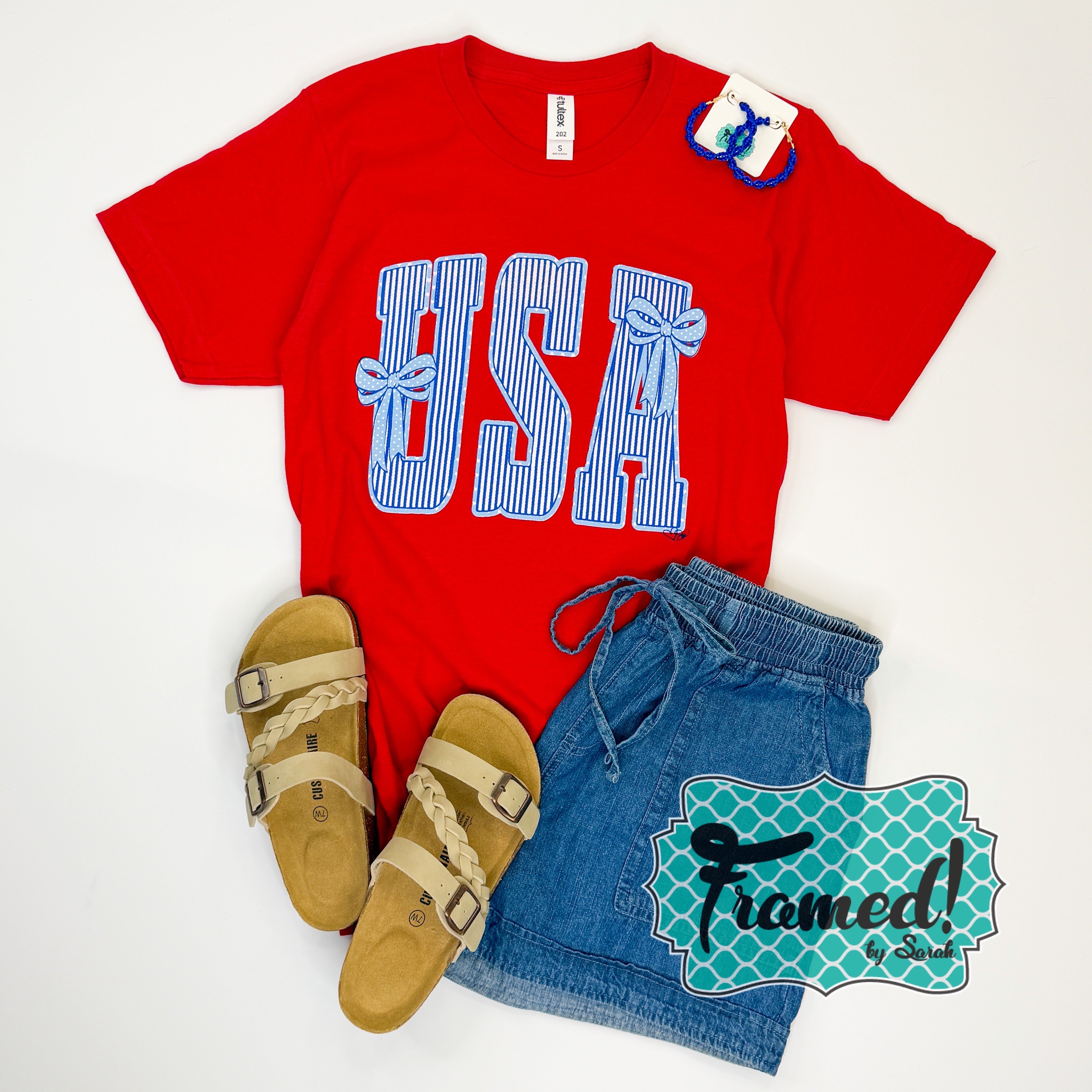Stars, Stripes & Bows USA Graphic Tee