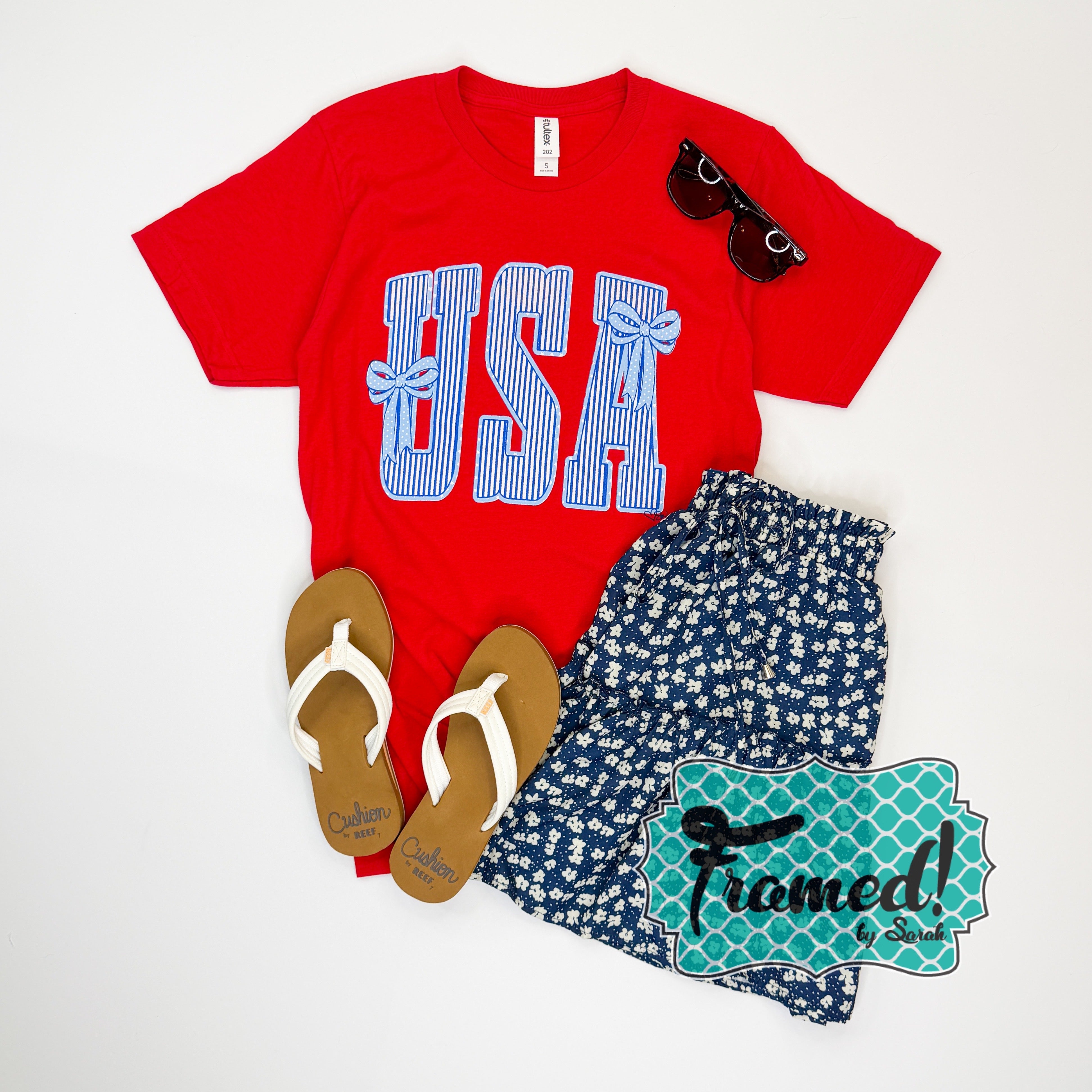 Stars, Stripes & Bows USA Graphic Tee