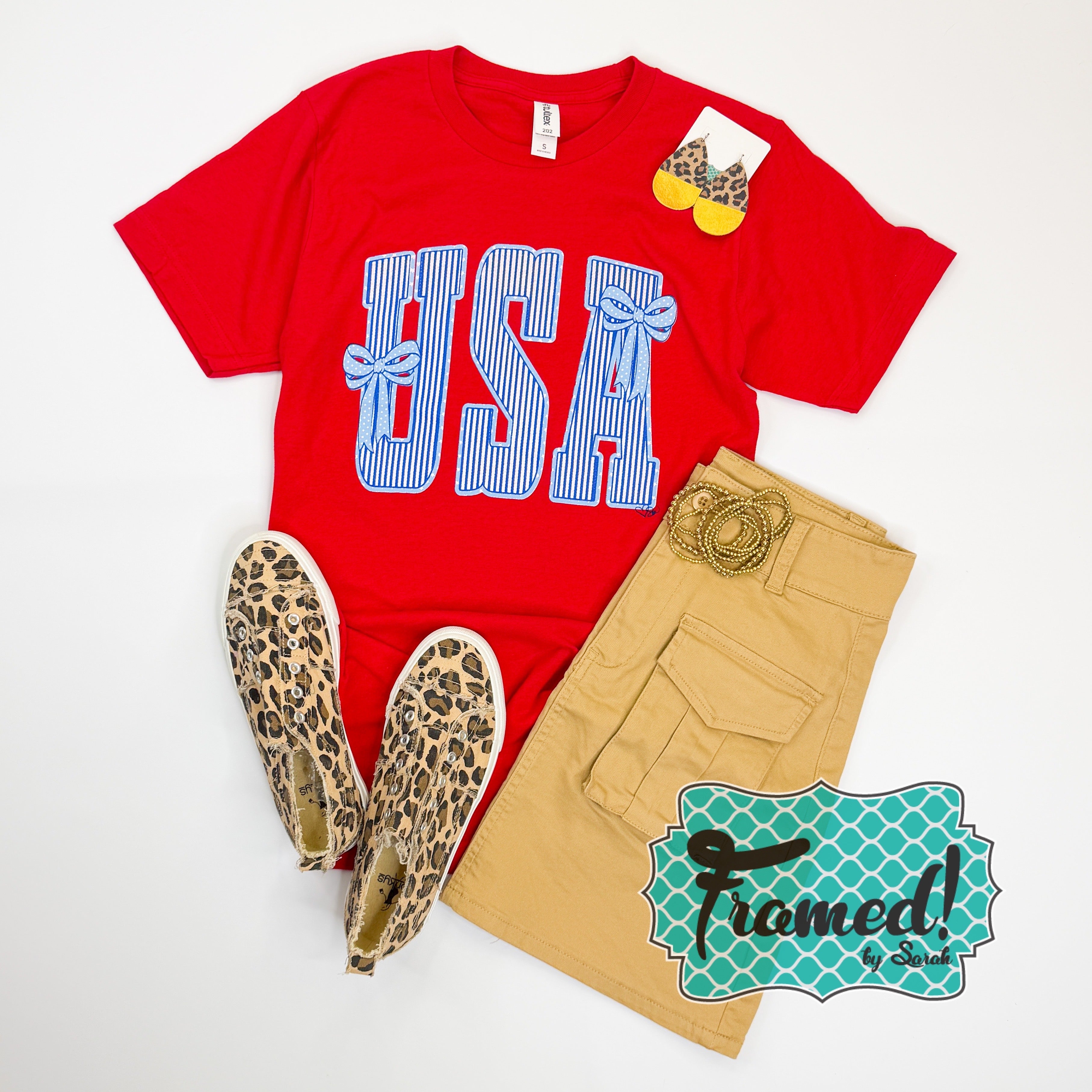 Stars, Stripes & Bows USA Graphic Tee