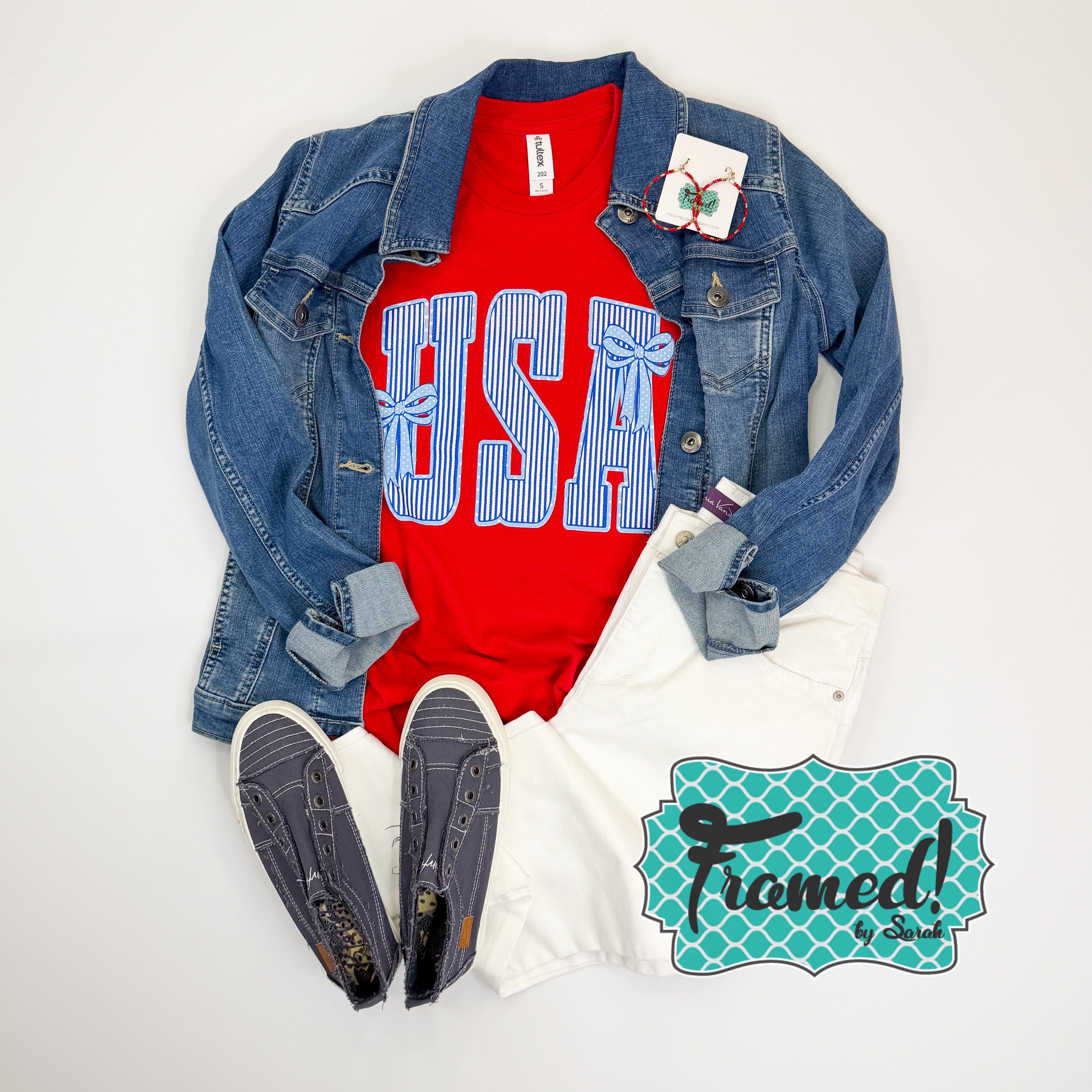Stars, Stripes & Bows USA Graphic Tee