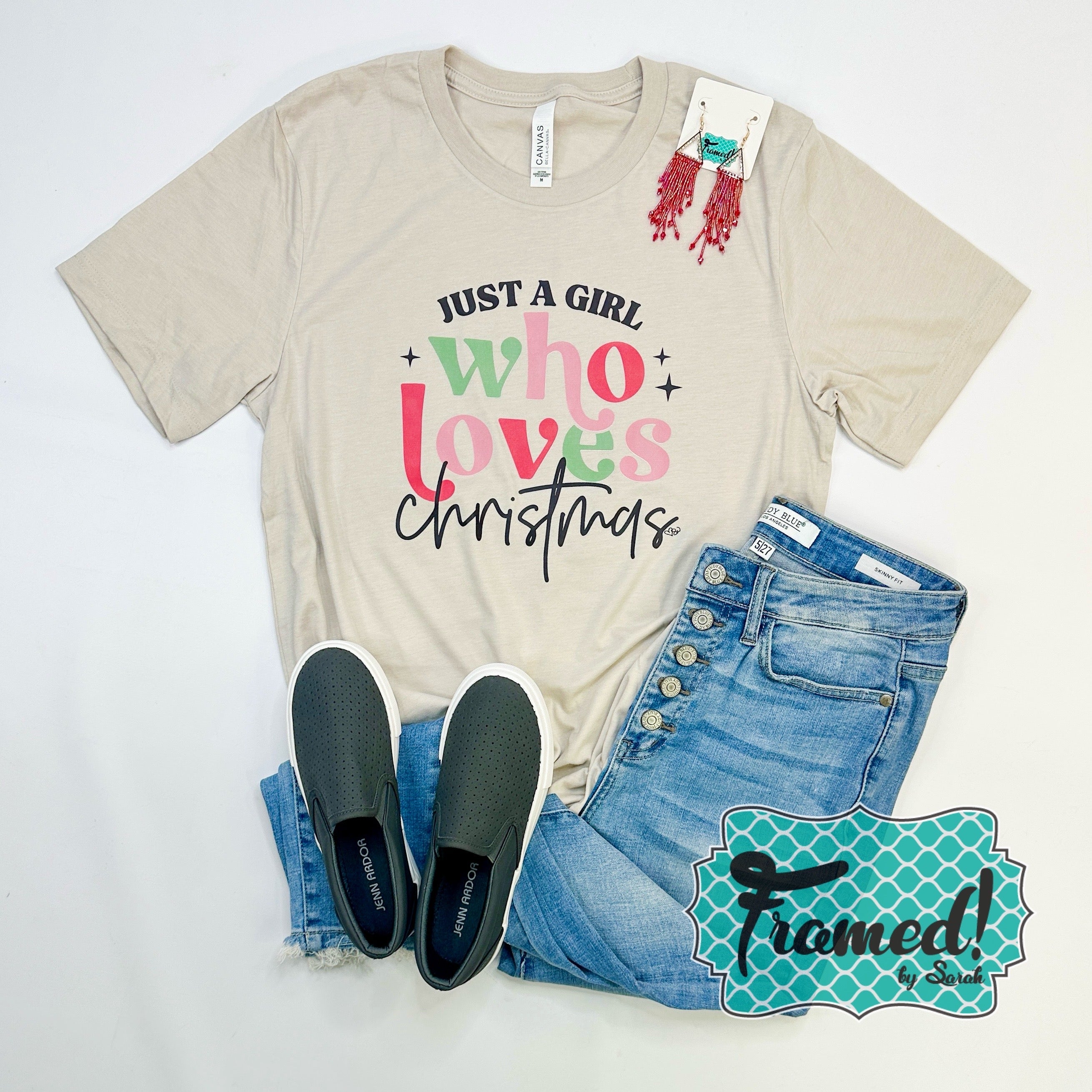 'Just a Girl who Loves Christmas' Graphic Tee