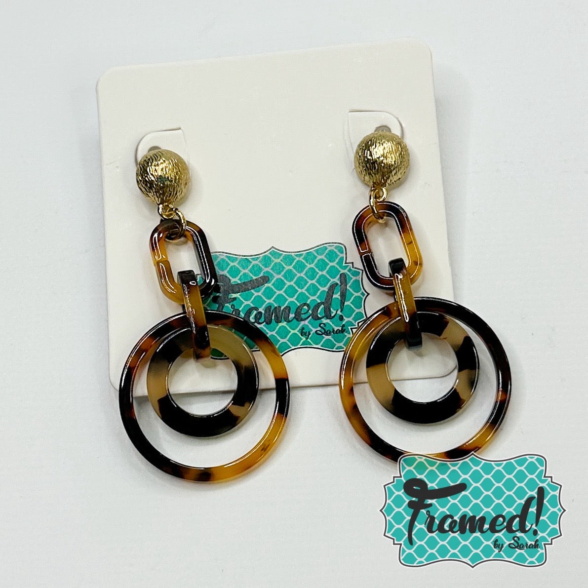 Leopard Triple Hoop Earrings