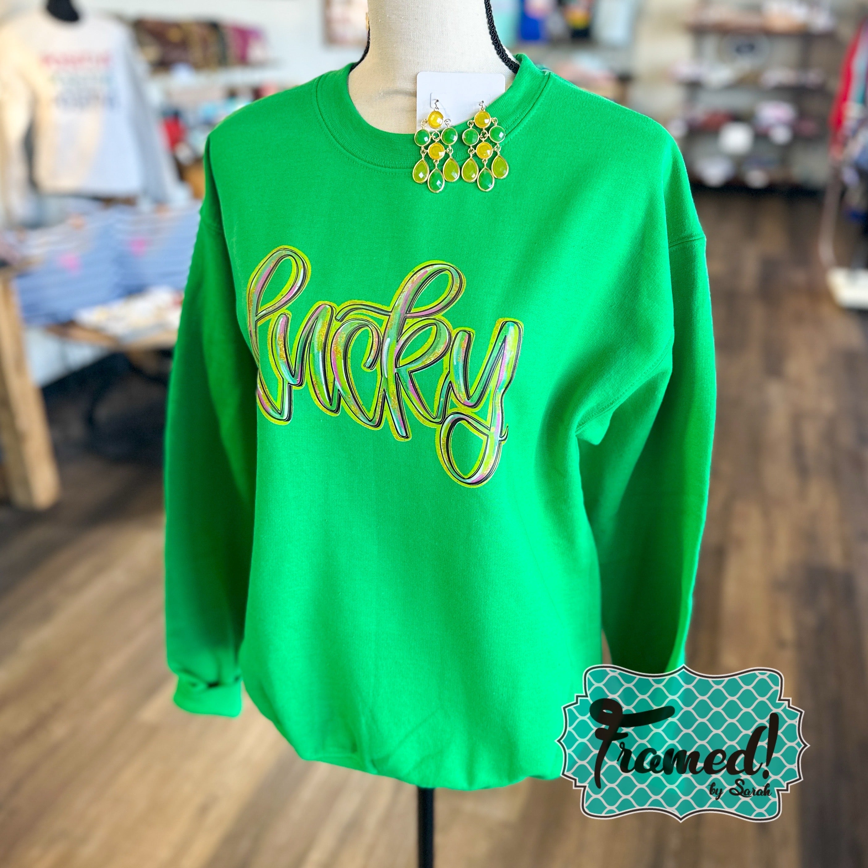 Green 'Lucky' Sweatshirt