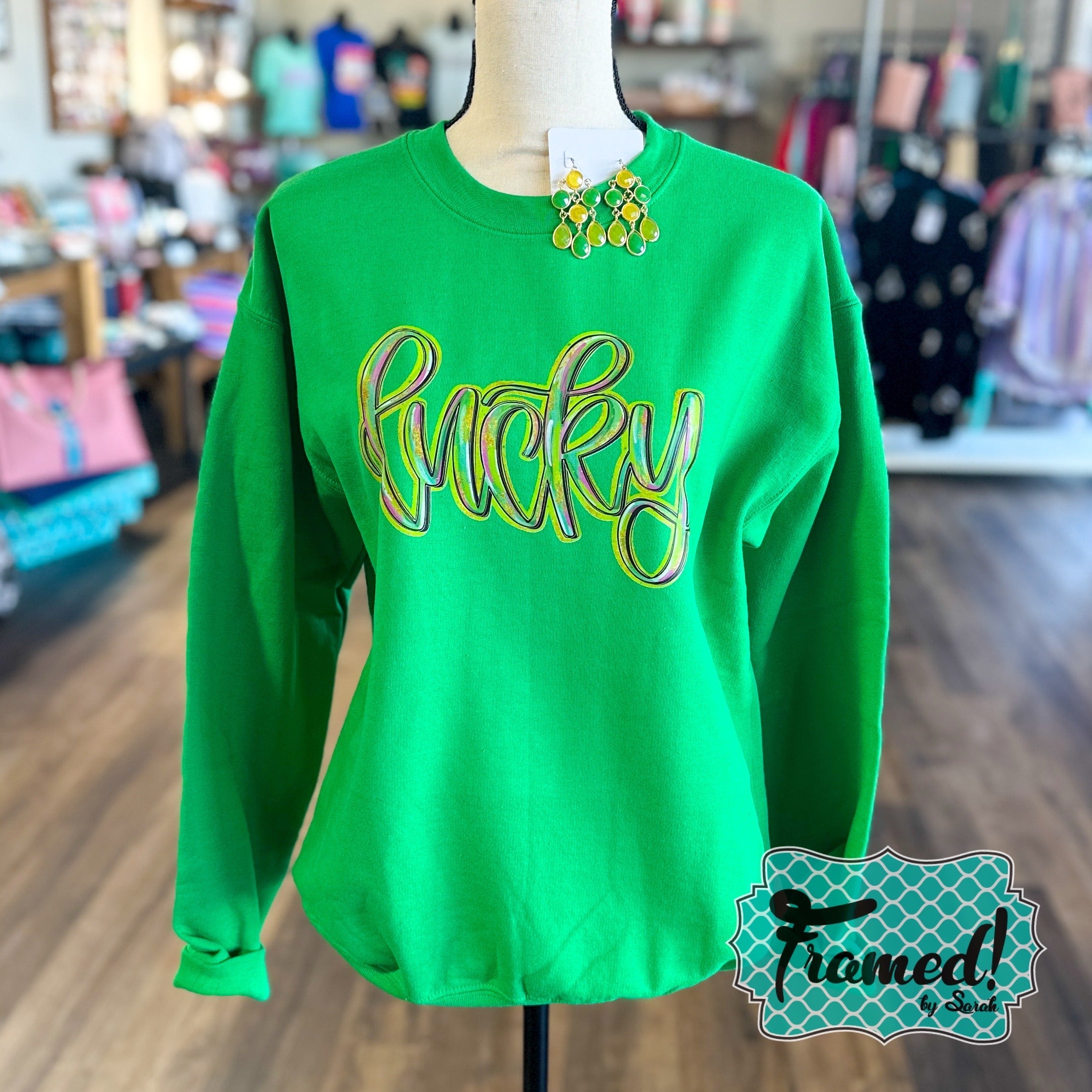 Green 'Lucky' Sweatshirt